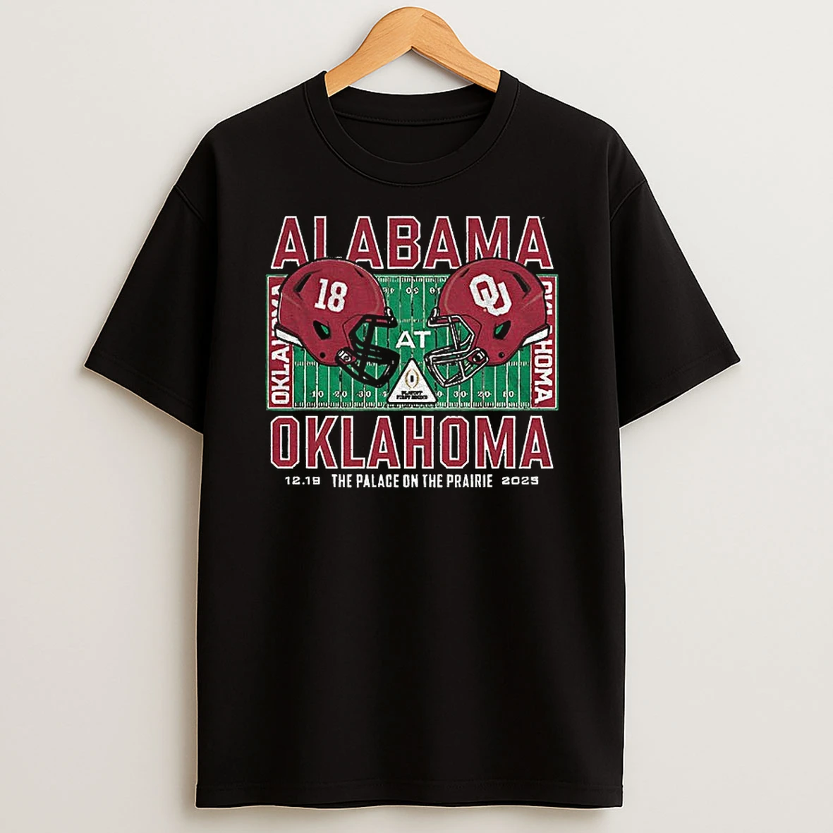 Alabama Crimson Tide Vs Oklahoma Sooners College Football Playoff The Palace On The Prairie 2025 T Shirt