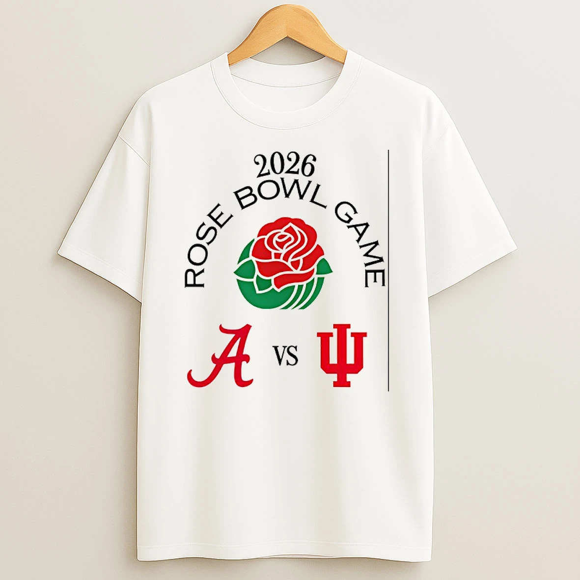 Alabama Crimson Tide Vs The Indiana Hoosiers 2026 Rose Bowl Game T Shirt