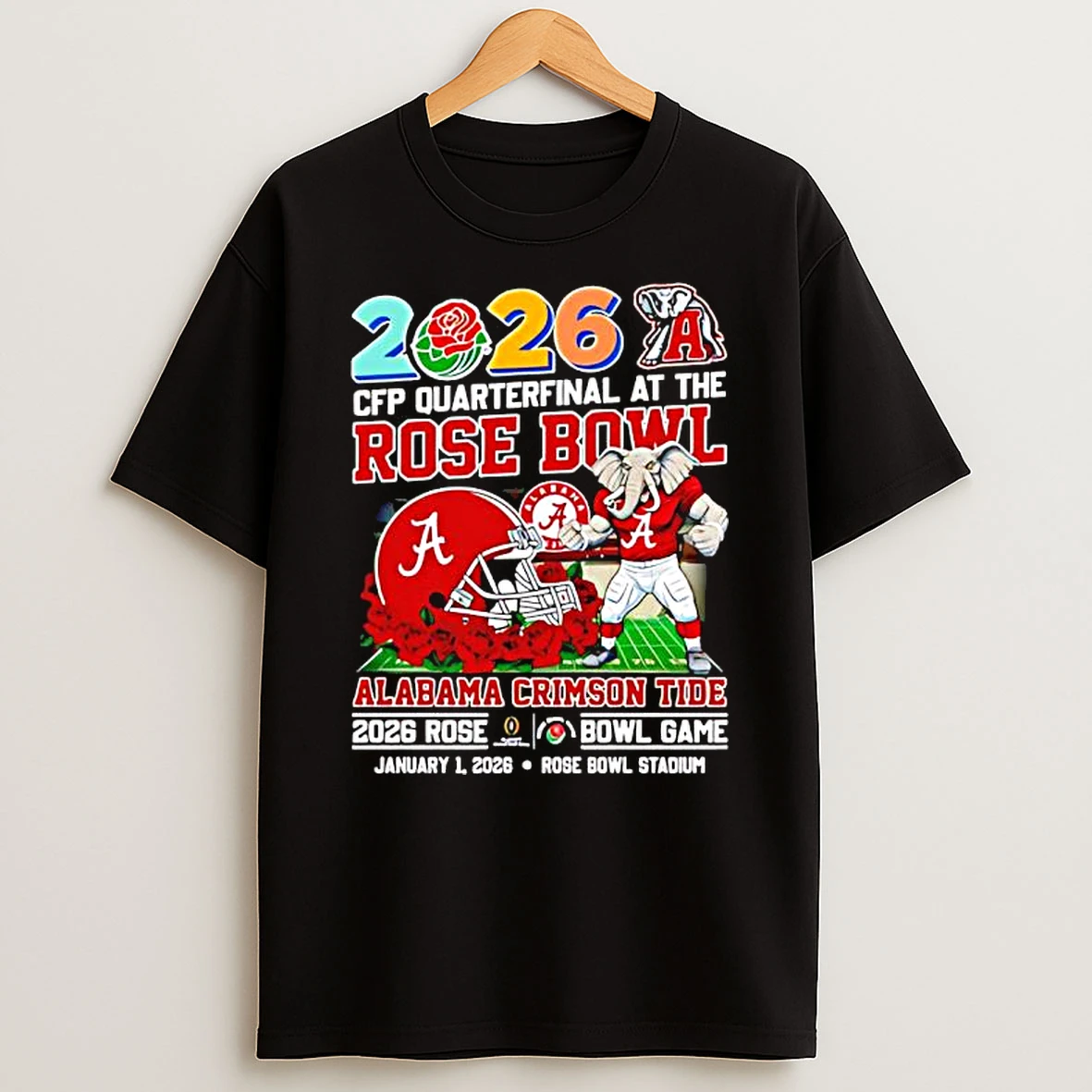 Alabama Rose Bowl 2026 Cfp Quaterfinal T Shirt