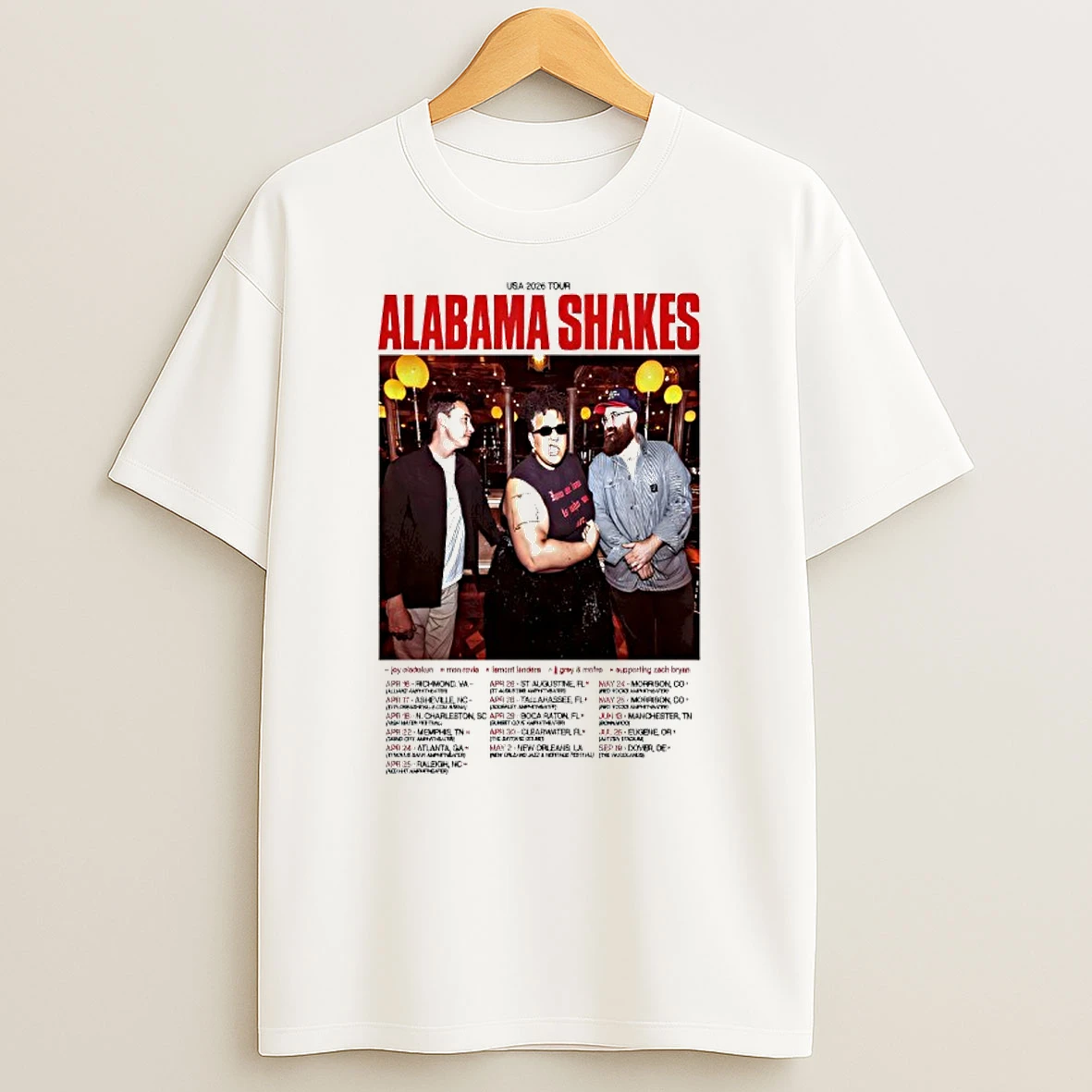 Alabama Shakes Us Tour February 2026 T Shirt