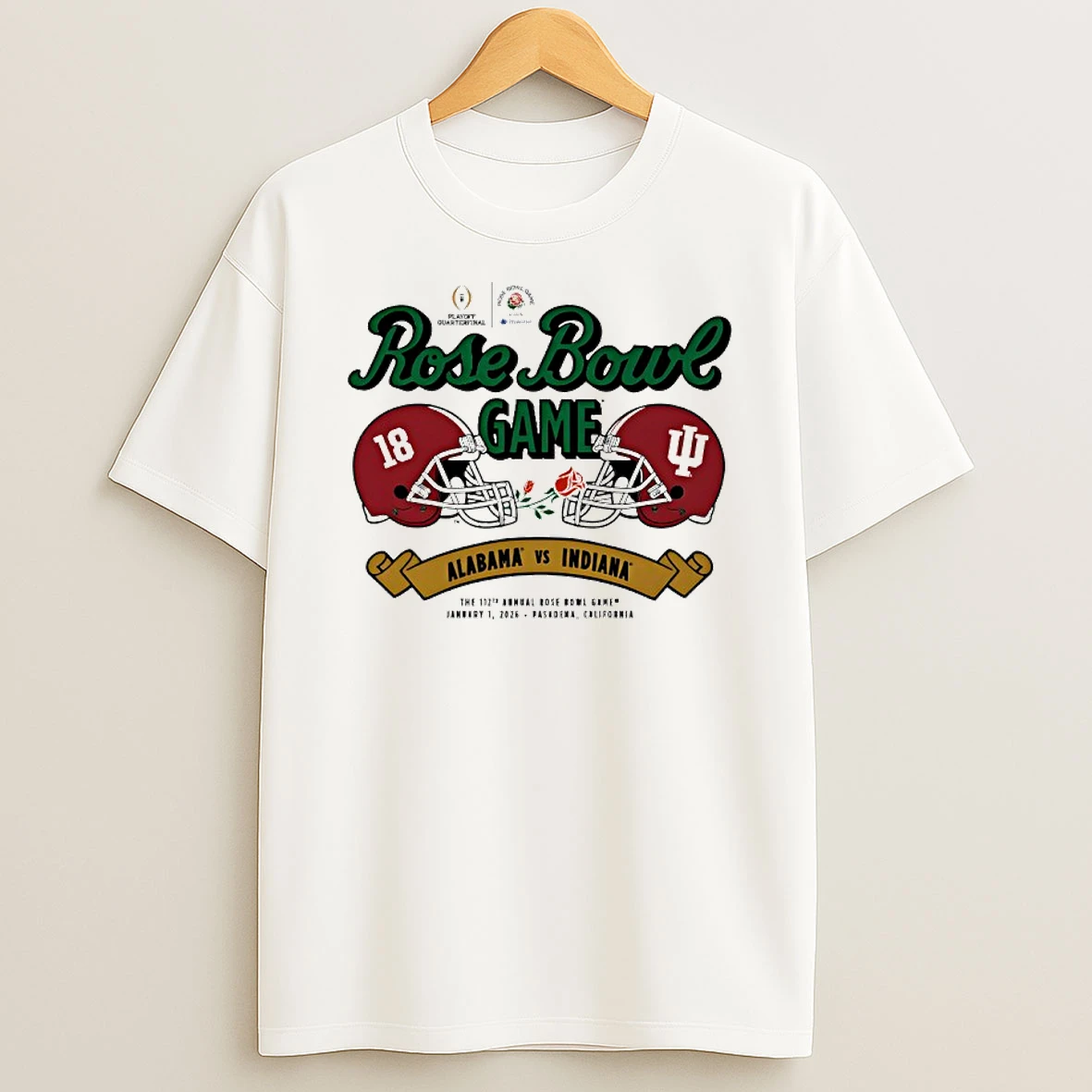 Alabama And Indiana Playoff Rose Bowl Game 2026 T Shirt