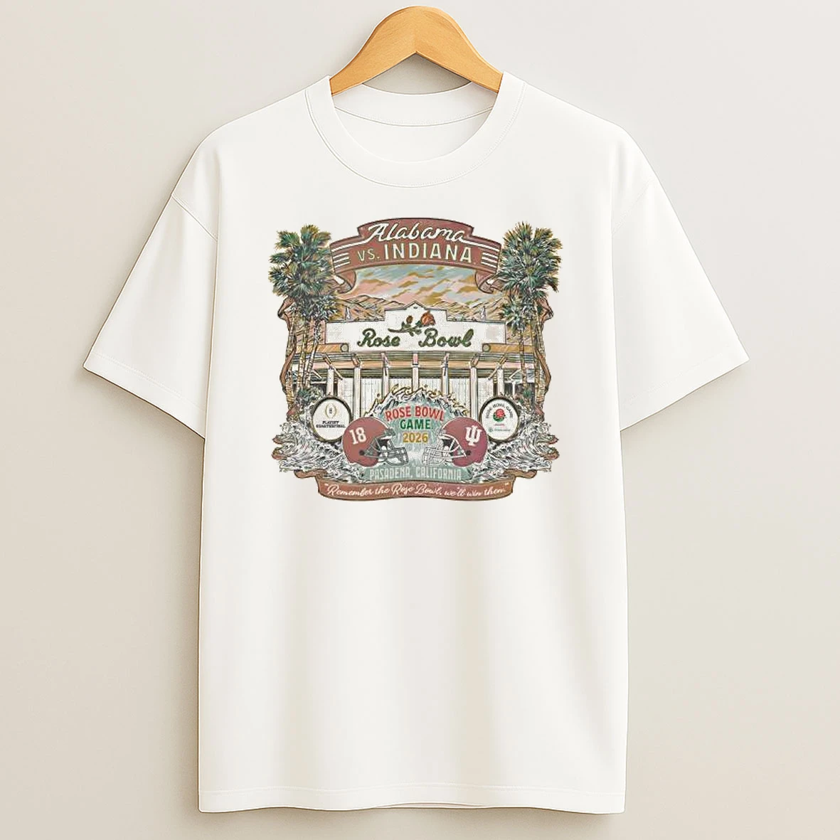 Alabama Vs Indiana Rose Bowl 2026 Playoff Quarterfianl Rose Bowl Game T Shirt
