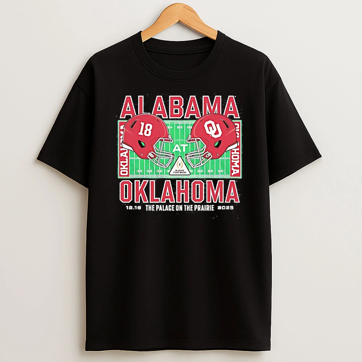 Alabama Vs Oklahoma College Football Playoff The Palace On The Prairie 2025 T Shirt