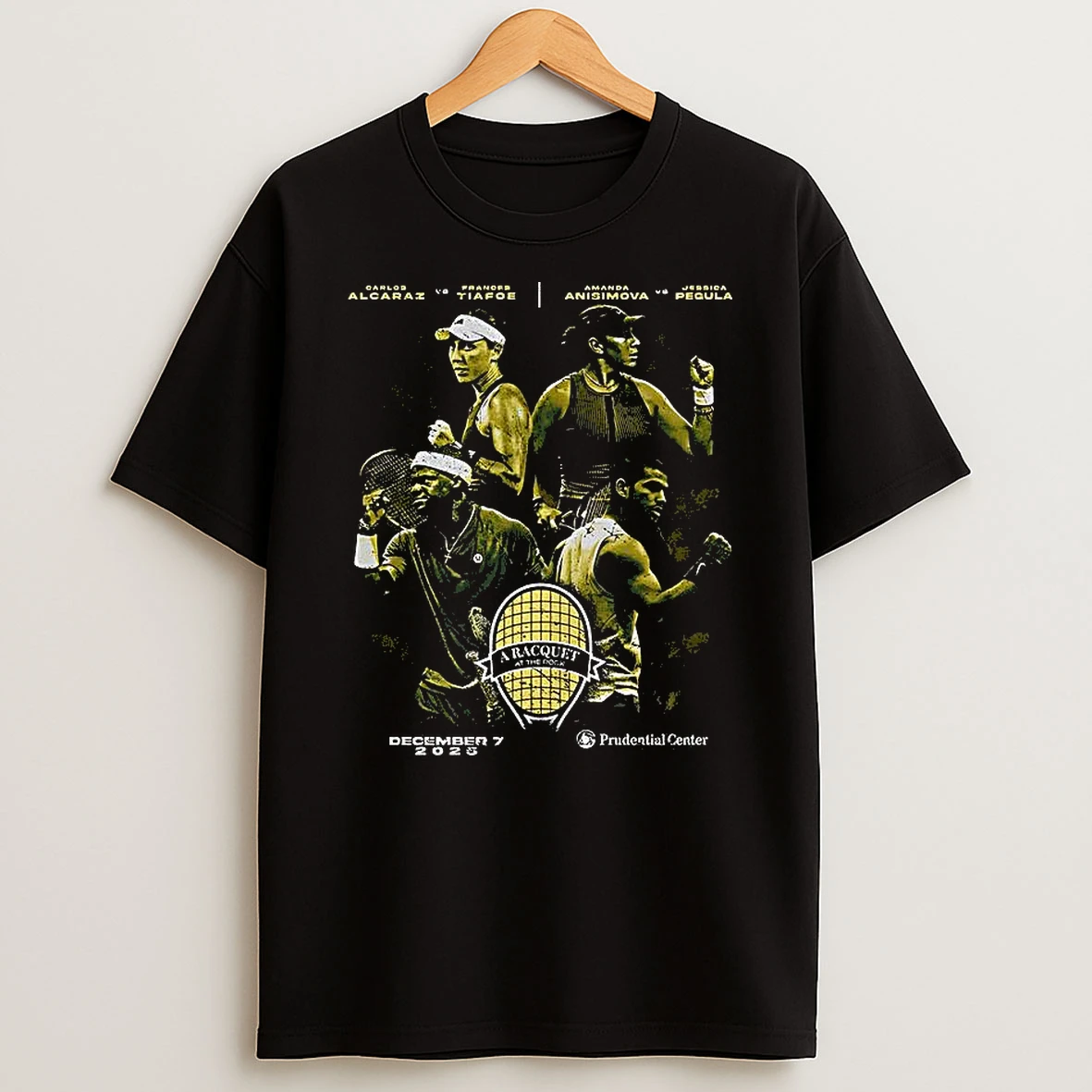 Alcaraz Vs Tiafoe And Anisimova Vs Pegula A Racquet At The Rock 2025 Prudential Center T Shirt