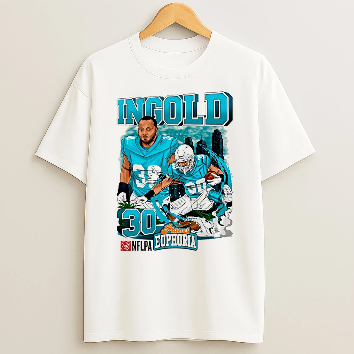 Alec Ingold 30 Miami Dolphins Football Comic Circle T Shirt