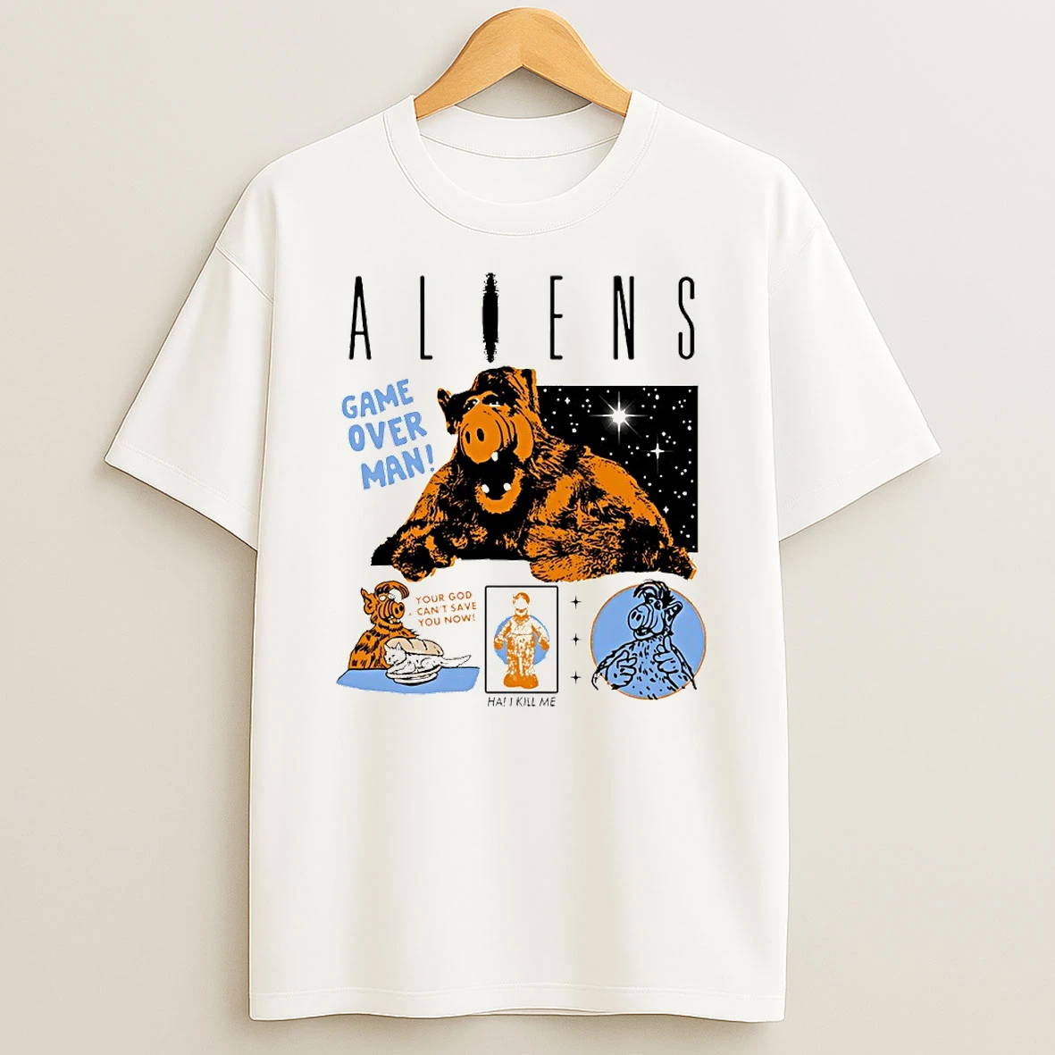Alf Iens Game Over Man Circle T Shirt
