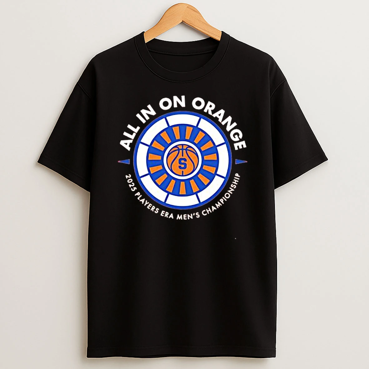 All In On Orange 2025 Players Era Mens Championship Basketball T Shirt