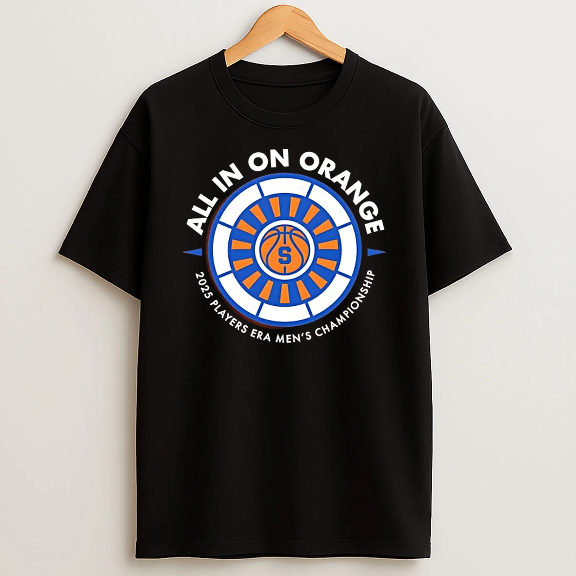 All In On Orange 2025 Players Era Mens Championship T Shirt