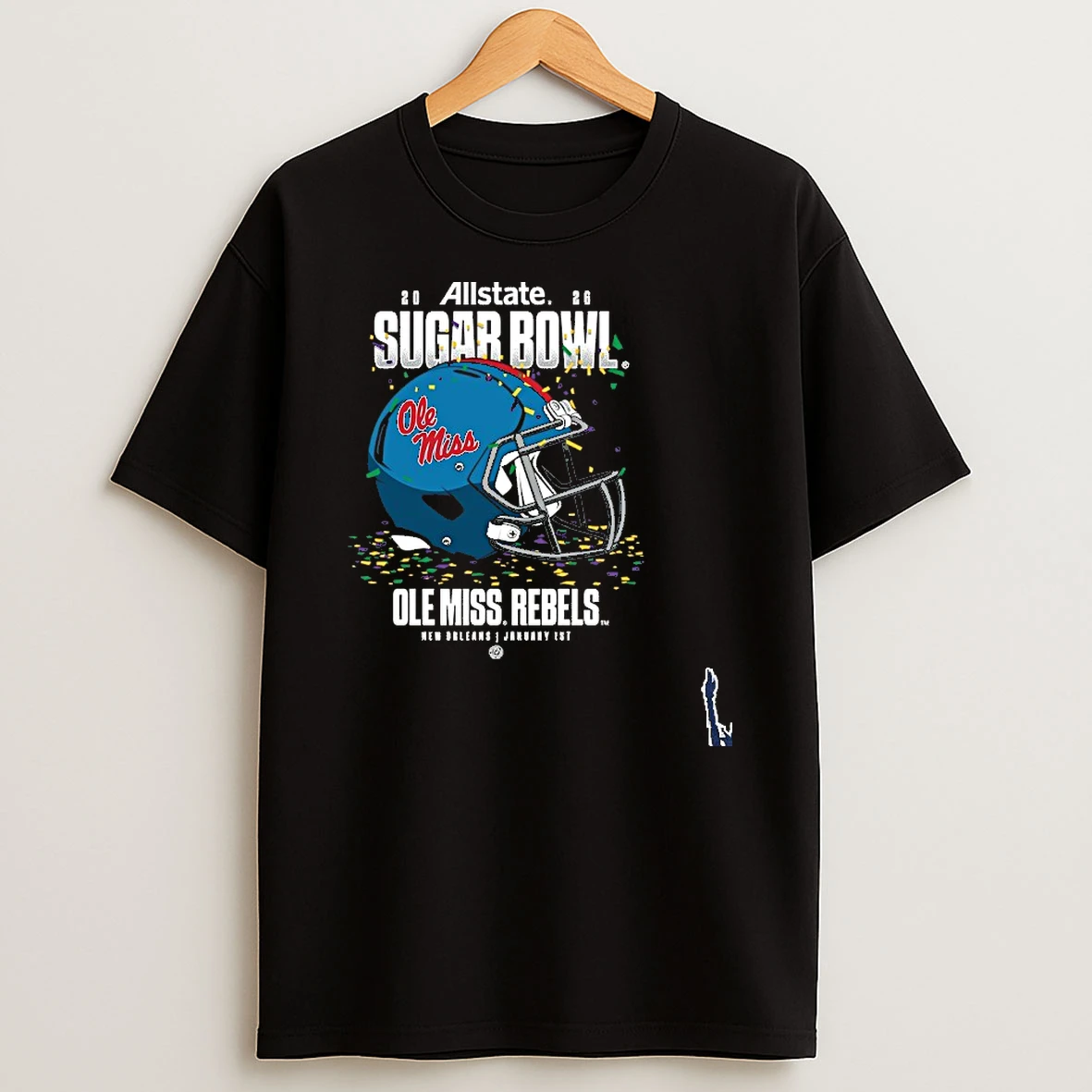 Allstate Sugar Bowl Ole Miss Rebels Helmet T Shirt