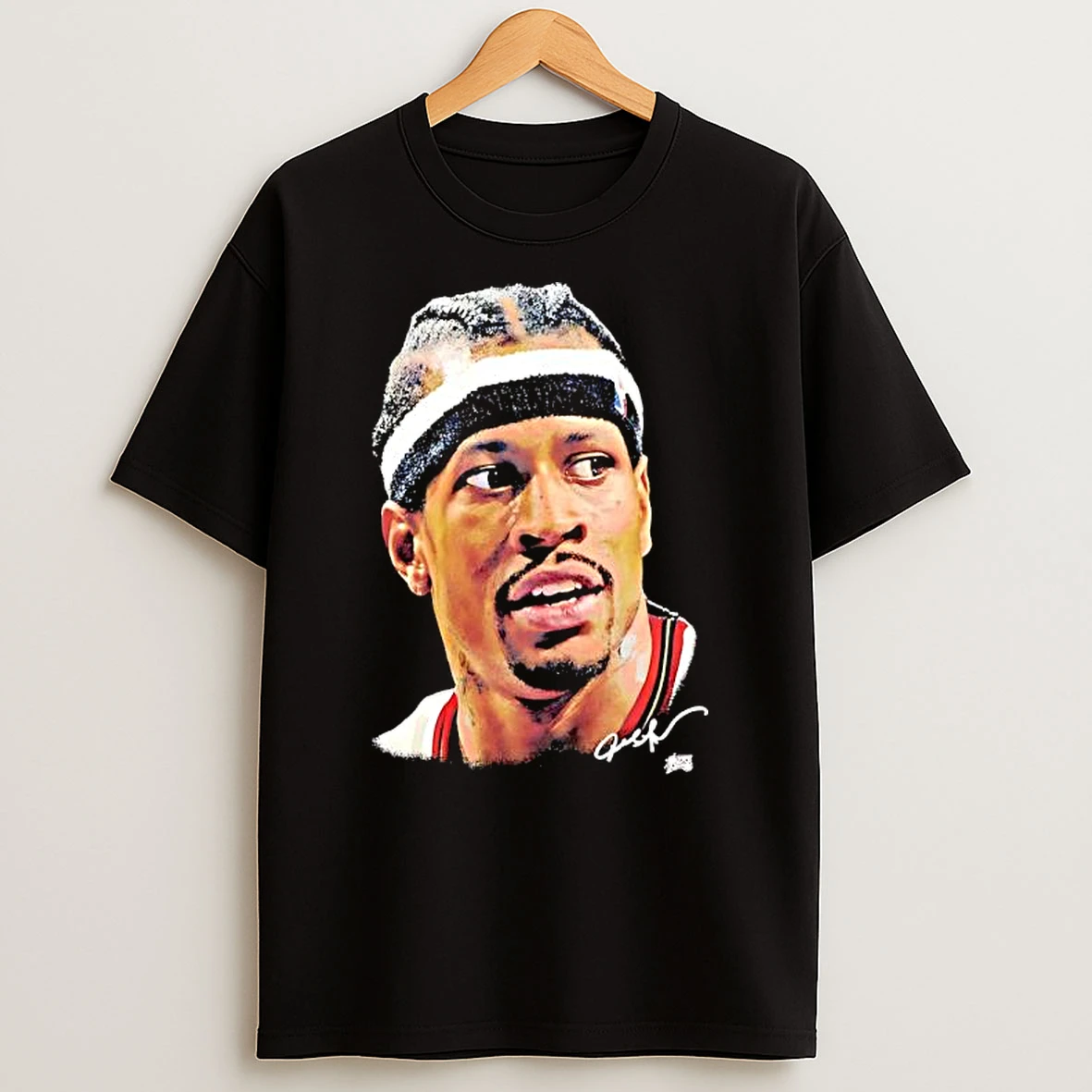 Allen Iverson Philadelphia 76ers Real Big Face Signature T Shirt
