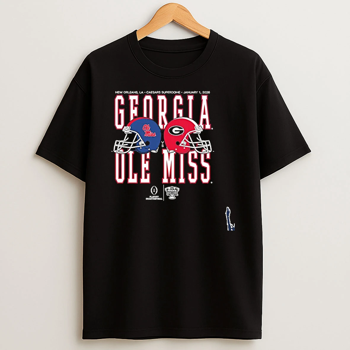 Allstate Sugar Bowl 2026 Ole Miss Vs Georgia Helmet Matchup T Shirt