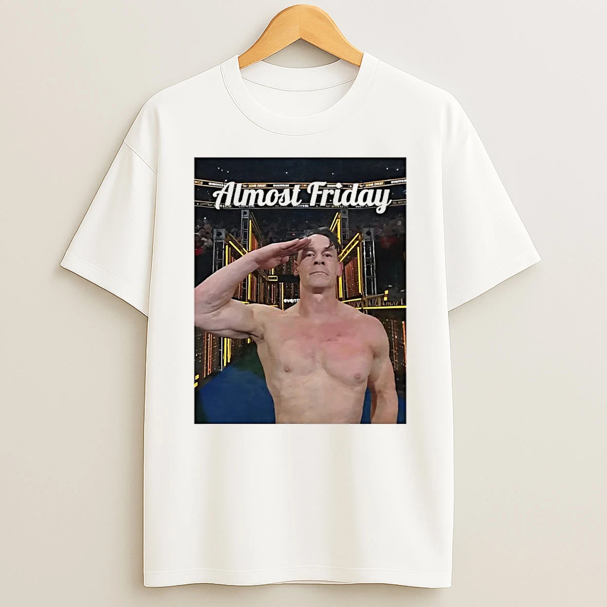 Almost Friday John Cena Salute Circle T Shirt