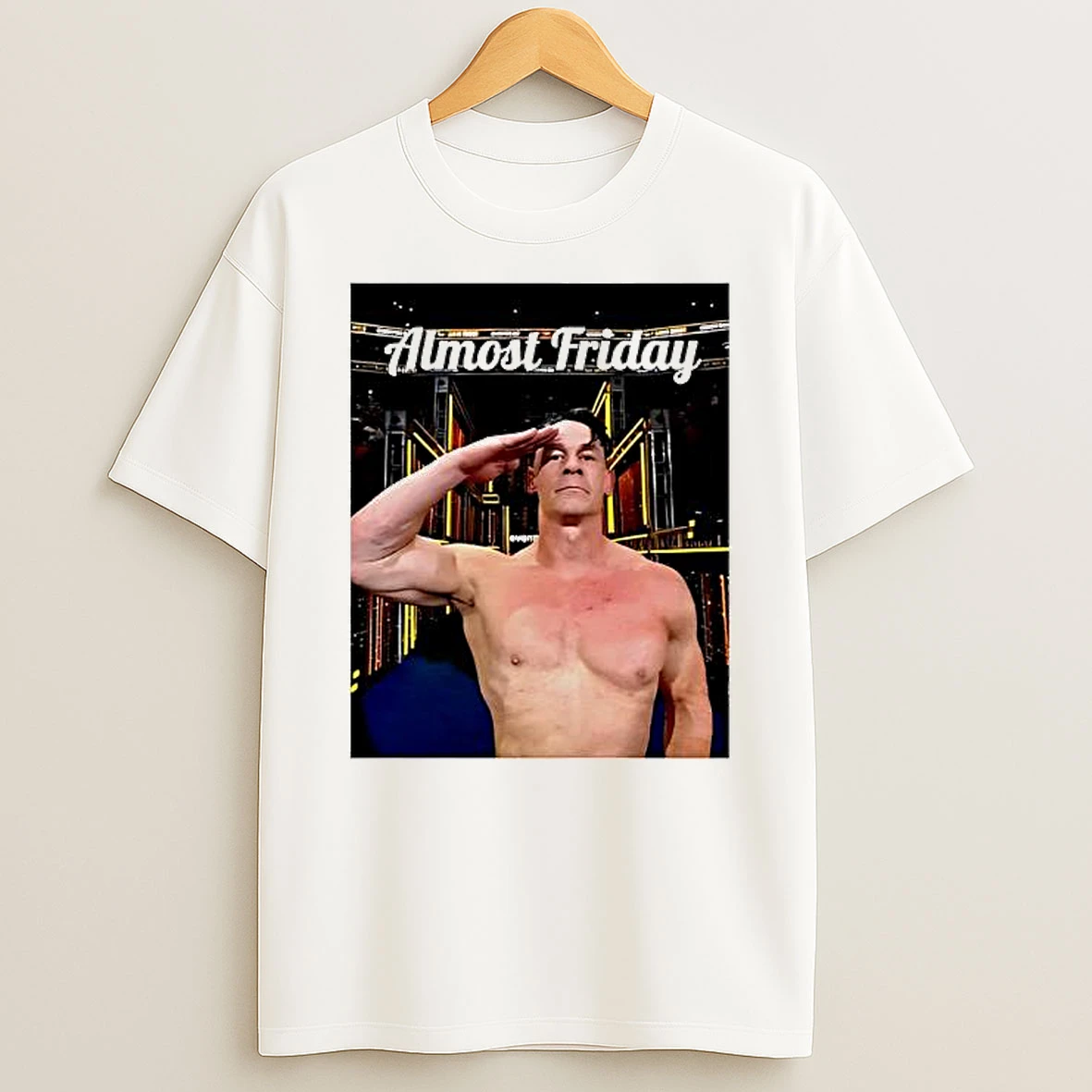 Almost Friday John Cena Salute Graphic T Shirt