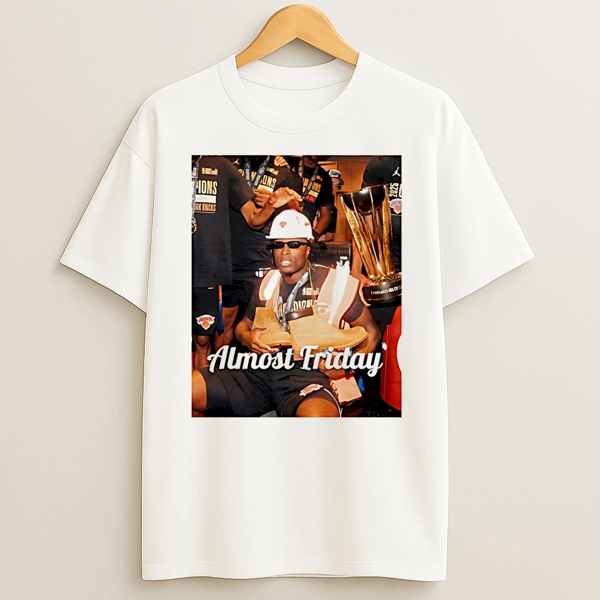 Almost Friday Knicks Timbs New York Knicks Nba Champions Locker Room 2025 T Shirt