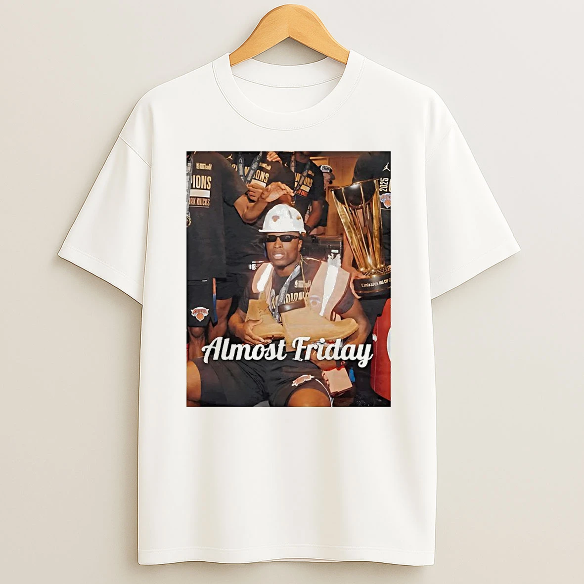 Almost Friday Og Anunoby New York Knicks Timbs Circle T Shirt