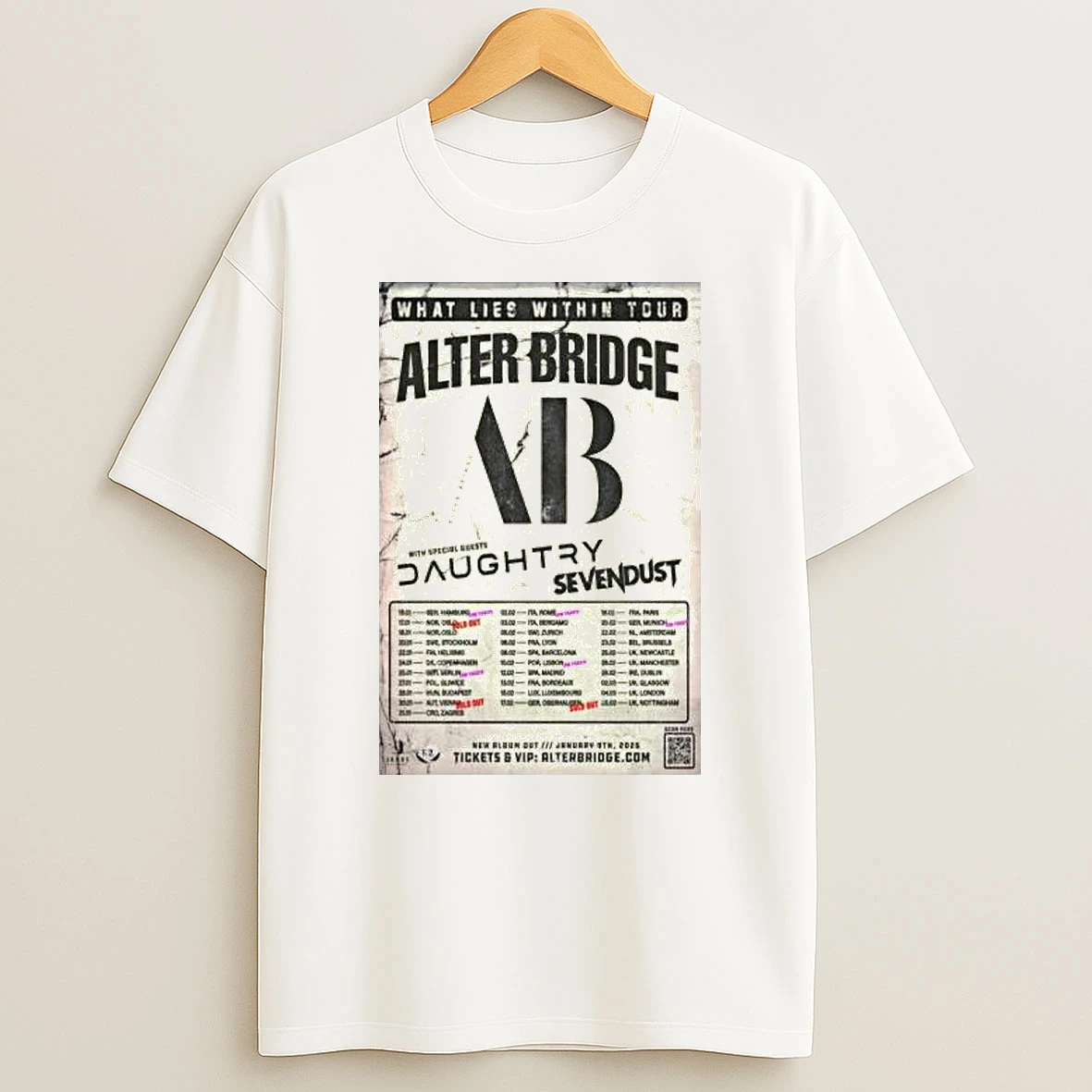 Alter Bridge What Lies Within Tour 2026 T Shirt