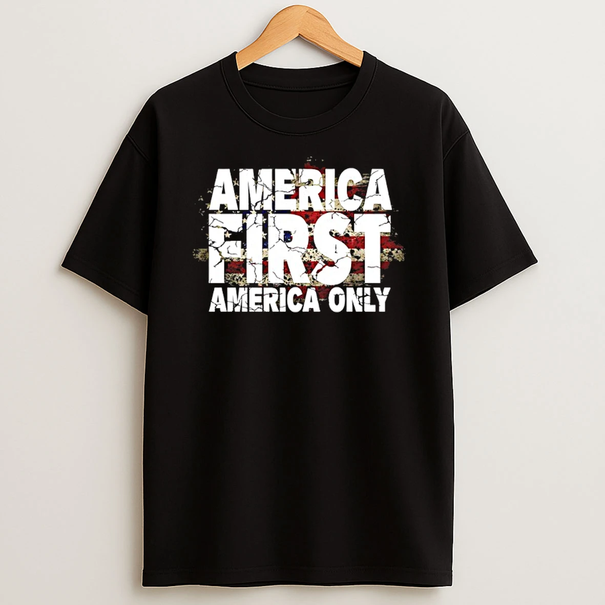 America First America Only Cracked 2025 T Shirt