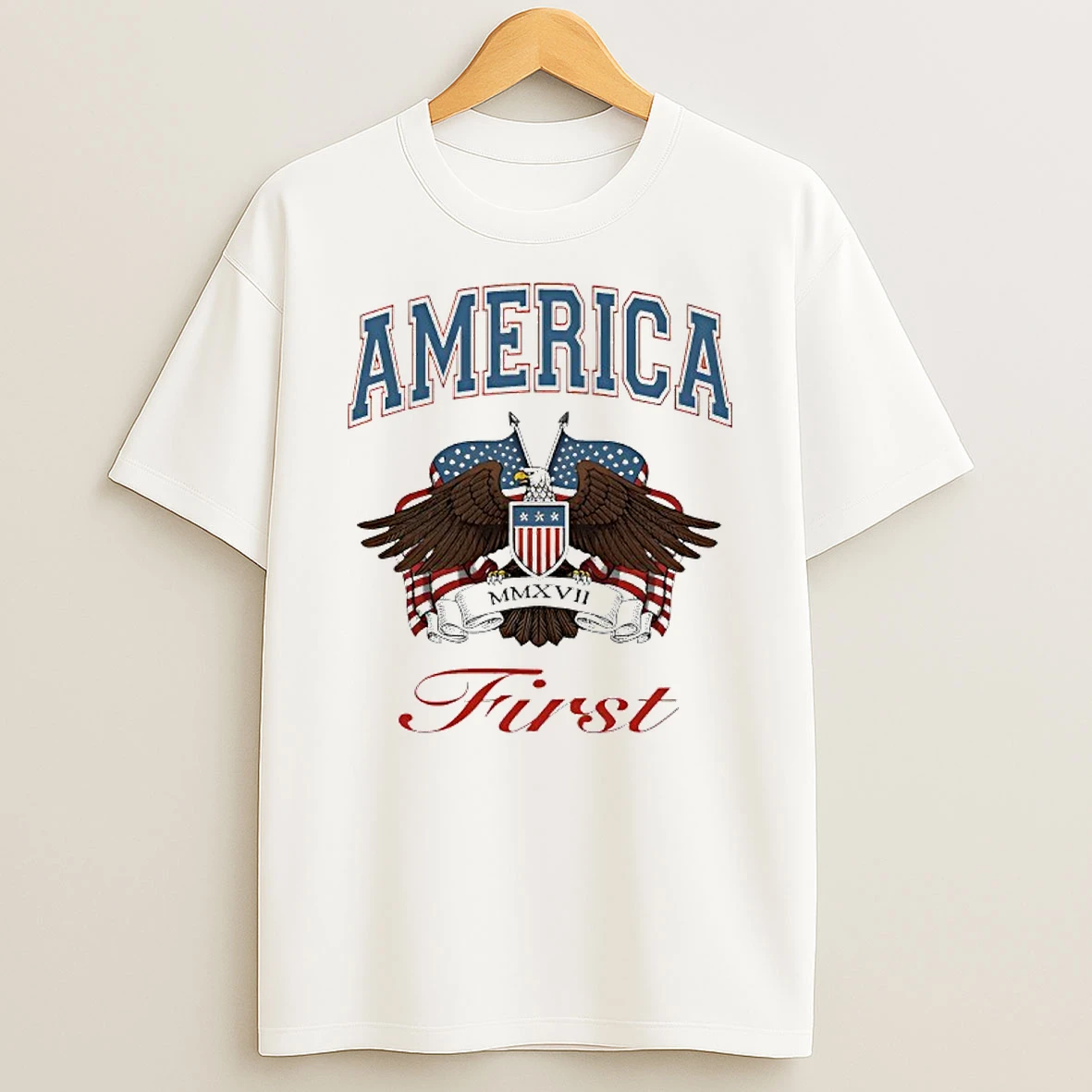 America First Vintage Eagle T Shirt