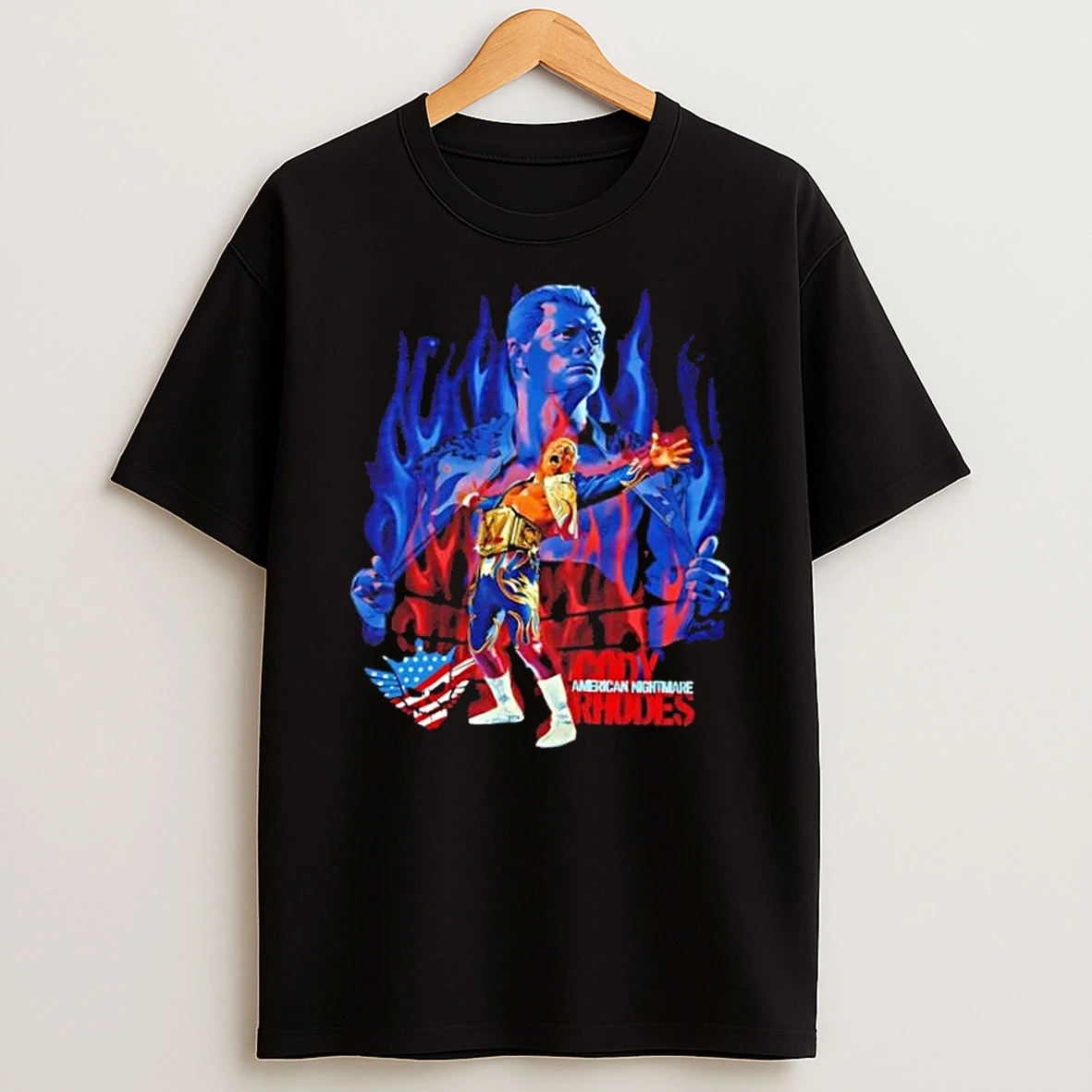 American Nightmare Cody Rhodes Flames Graphic T Shirt