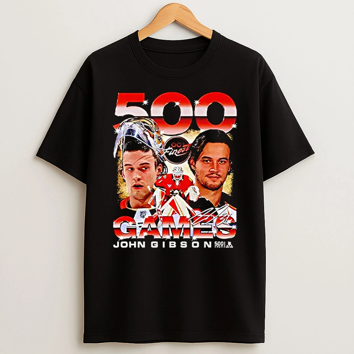 Anaheim Ducks John Gibson 500 Games T Shirt