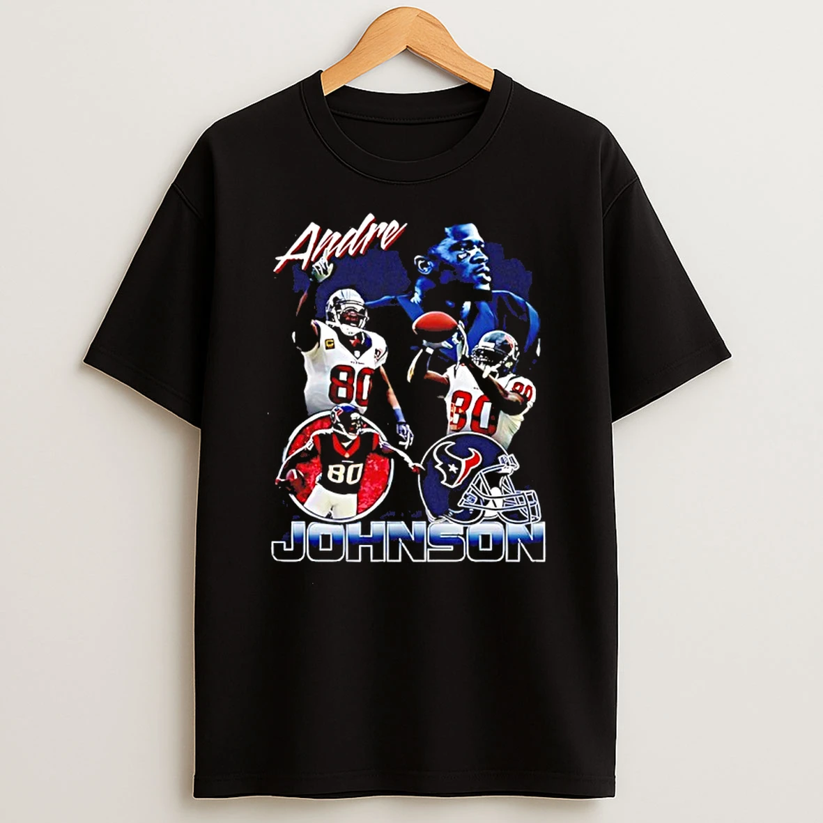 Andre Johnson Houston Texans Player Collage T Shirt