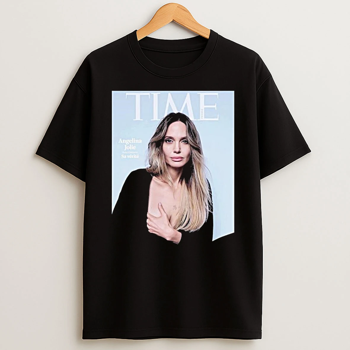 Angelina Jolie In Contours Her Truth Of Time France 2025 T Shirt