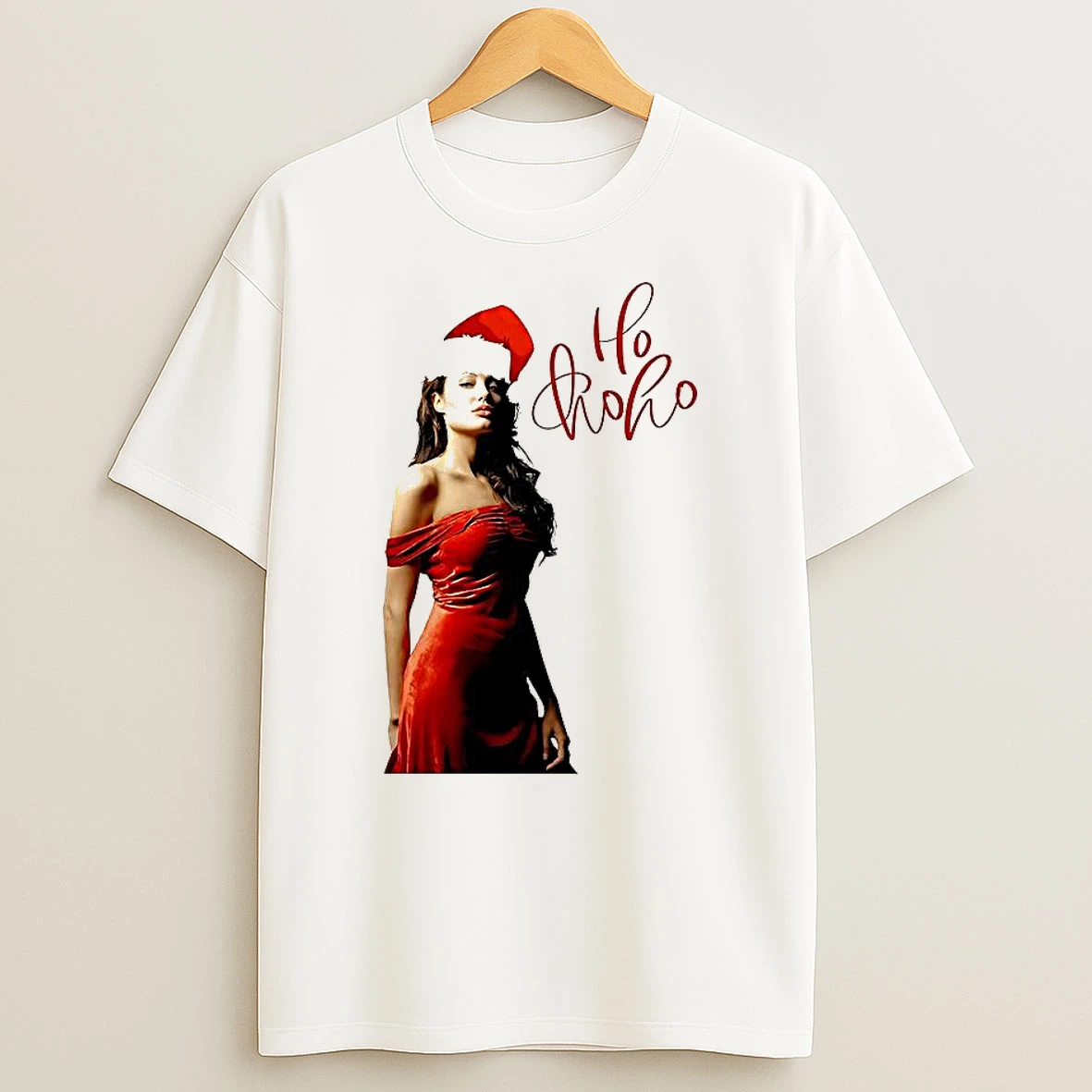 Angelina Jolie Ho Ho Ho Merry Christmas T Shirt