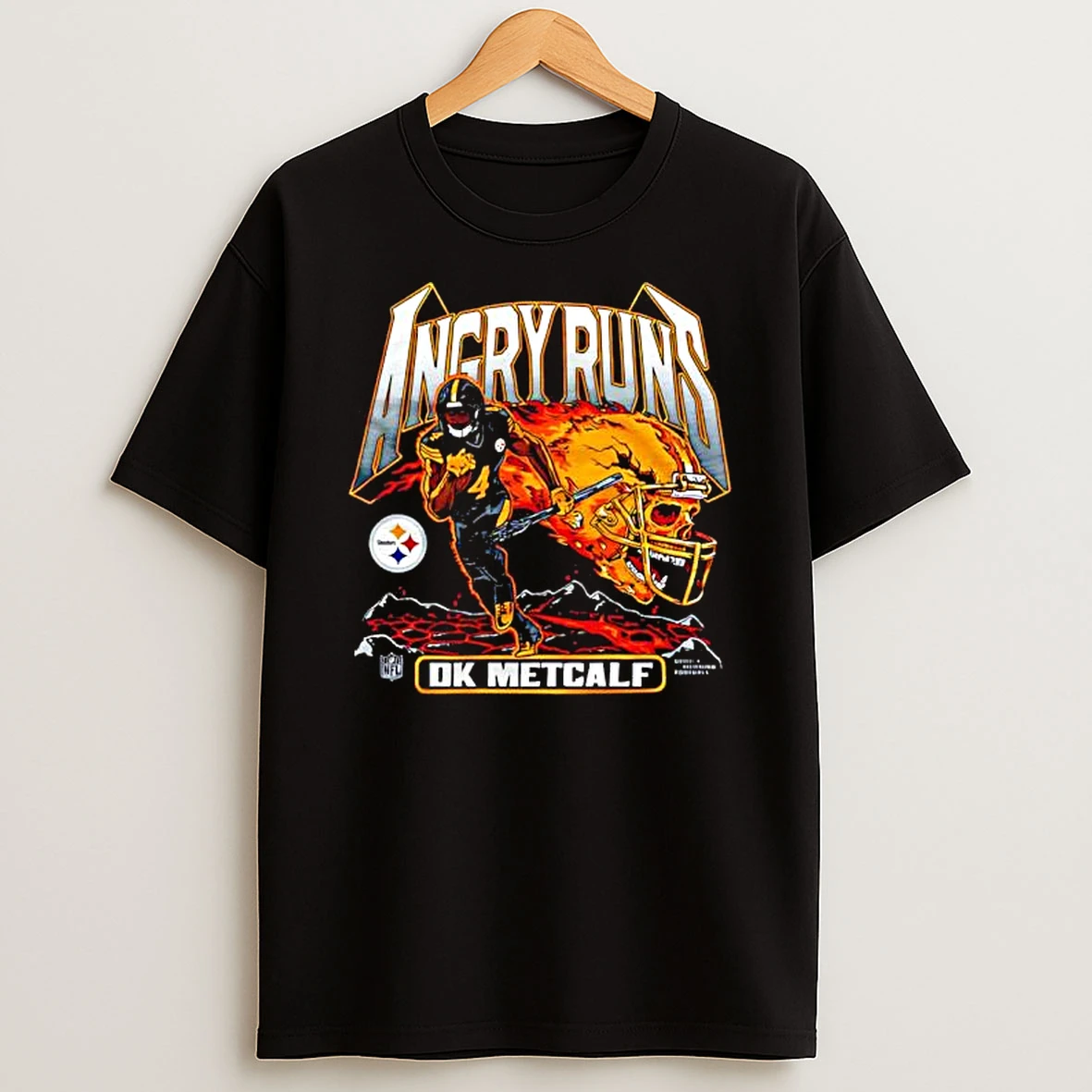 Angry Runs 2025 Steelers Dk Metcalf Pittsburgh Steelers T Shirt