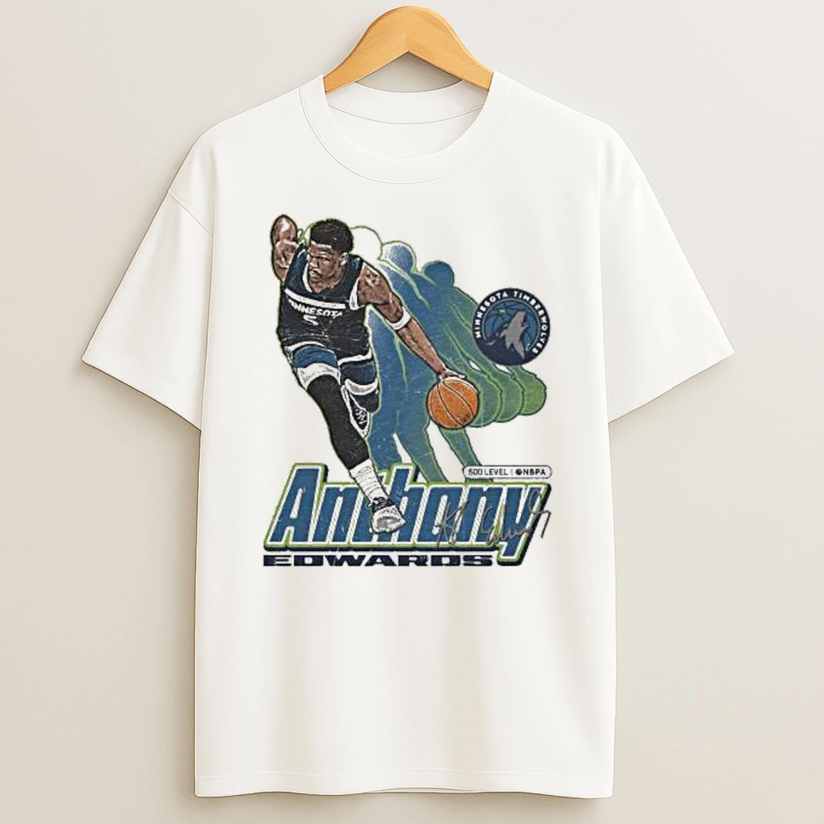 Anthony Edwards Minnesota Timberwolves Nba Retro Signature T Shirt