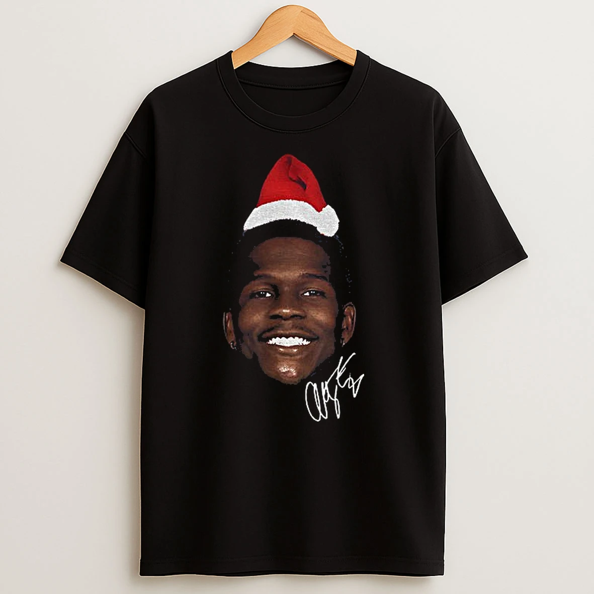 Anthony Edwards Santa Hat Ugly Christmas Signature T Shirt