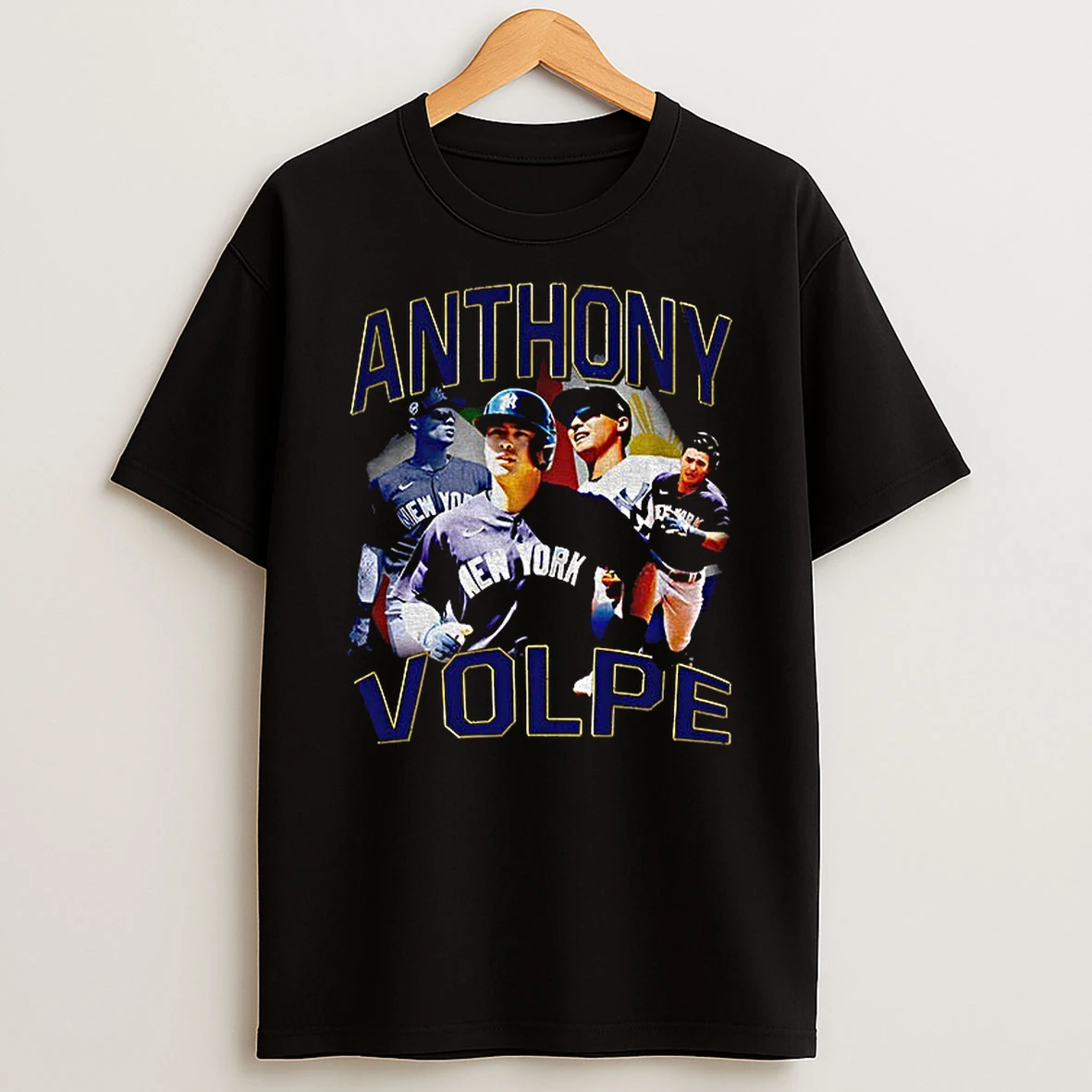 Anthony Volpe New York Yankees Nba 90s Style Graphic 2025 T Shirt