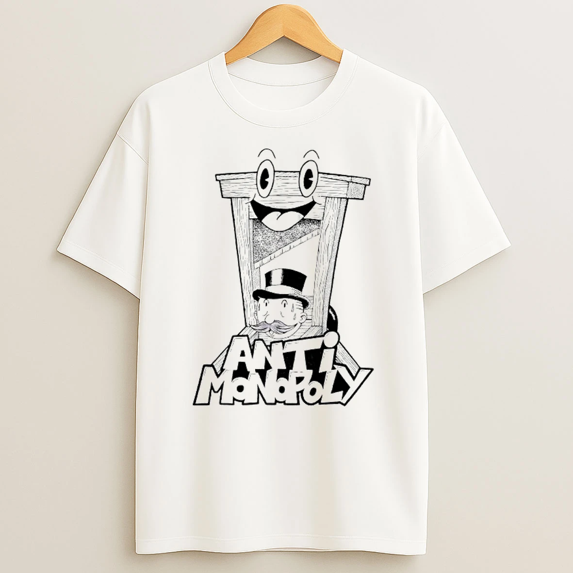 Anti Rich Uncle Pennybags Monopoly Man Graphic T Shirt