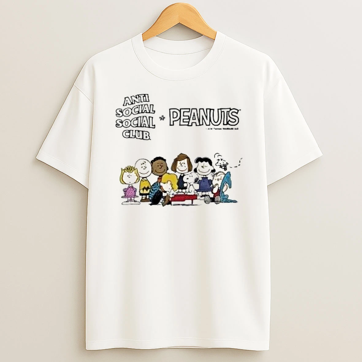 Anti Social Social Club X Peanuts Family Snoopy And Friends 2025 Collaboration T Shirt
