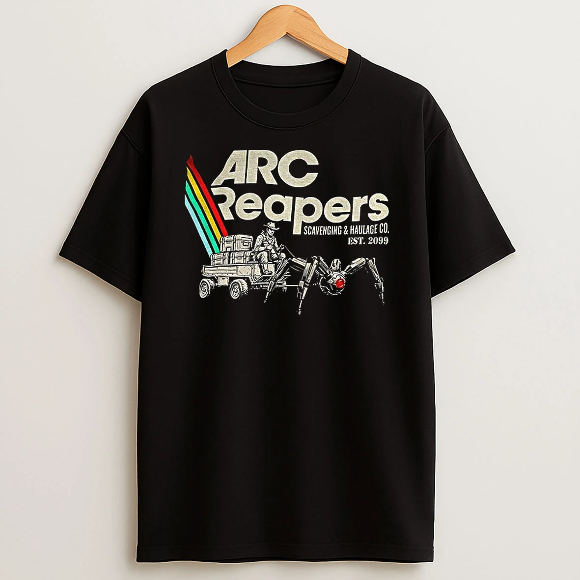 Arc Raiders Vintage Scavenger Wagon Graphic T Shirt