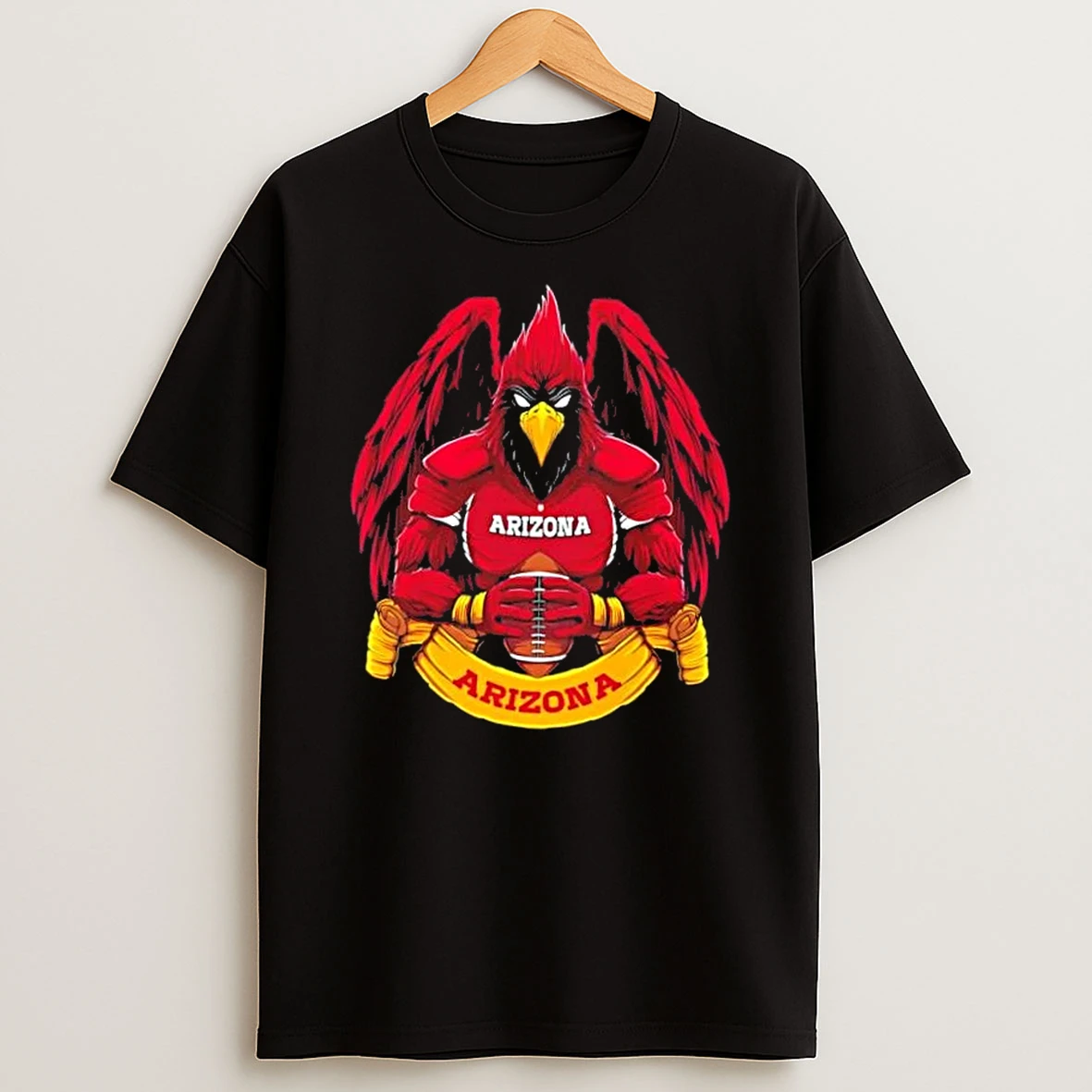 Arizona Cardinals Football Mascot Hug The Ball T Shirt