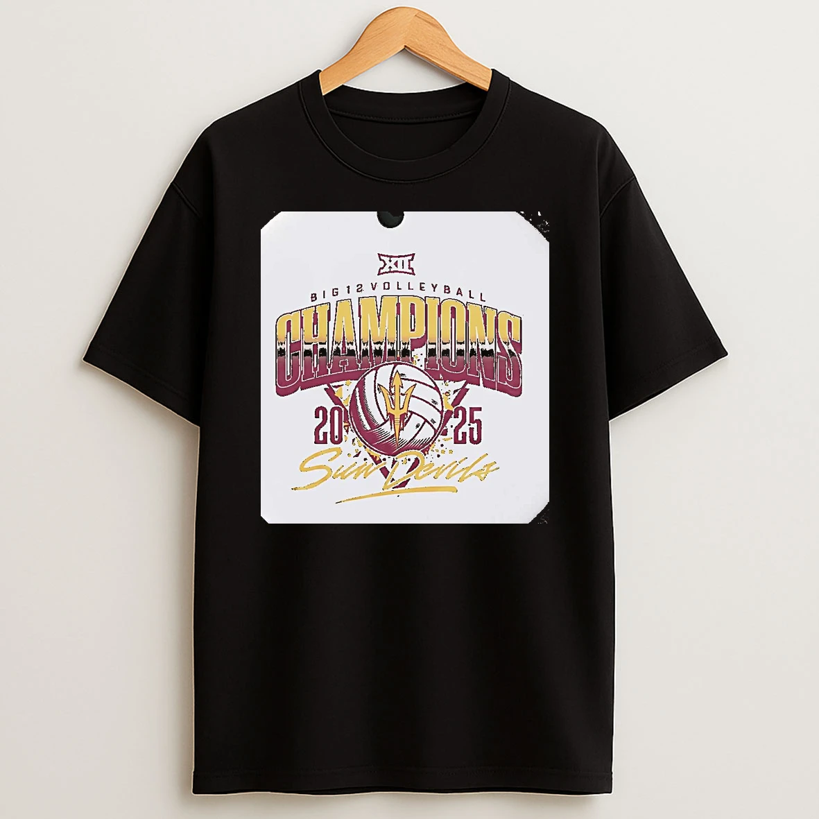 Arizona State Sun Devils 2025 Big 12 Volleyball Champions Christmas T Shirt