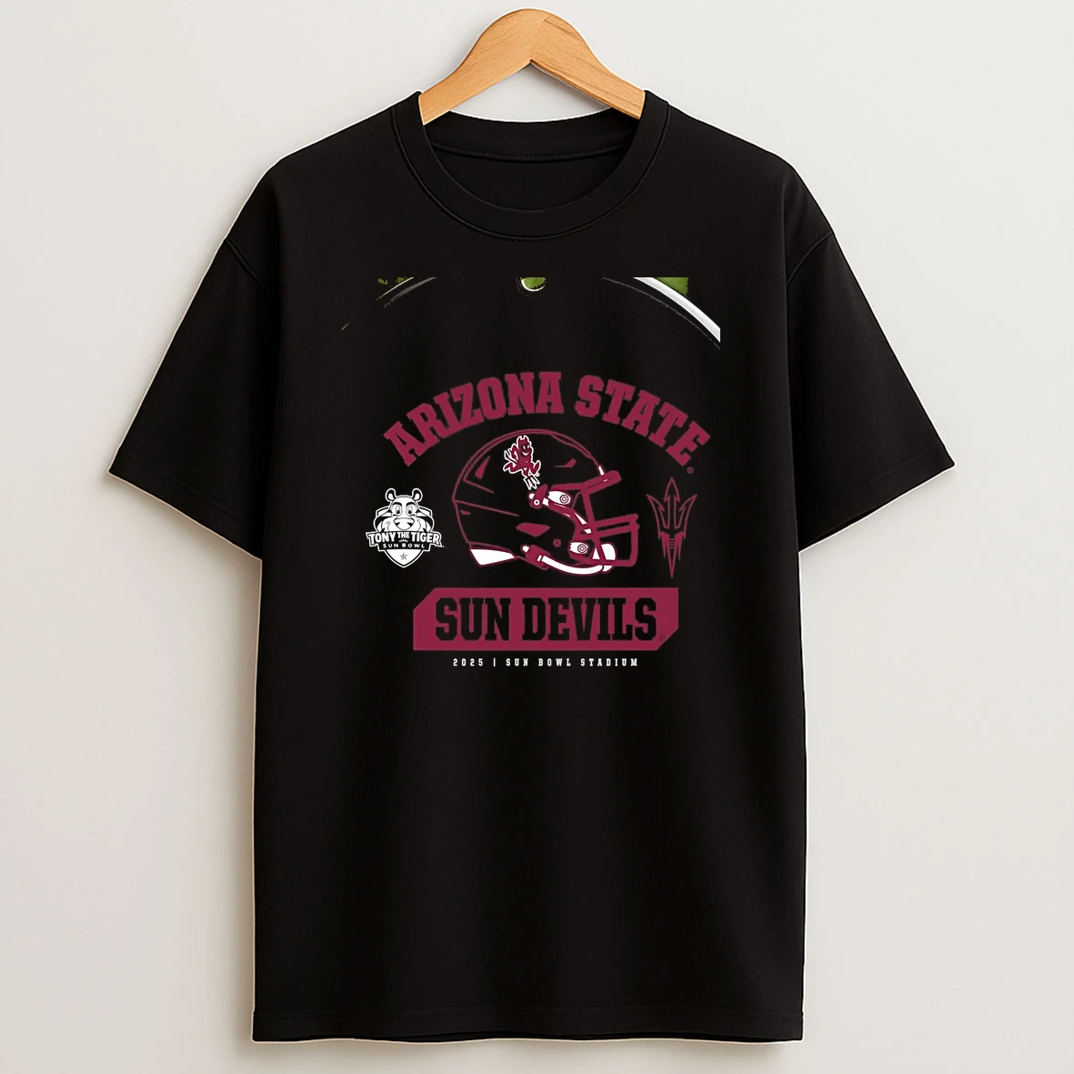 Arizona State Sun Devils 2025 Tony The Tiger Sun Bowl Helmet Chriast T Shirt