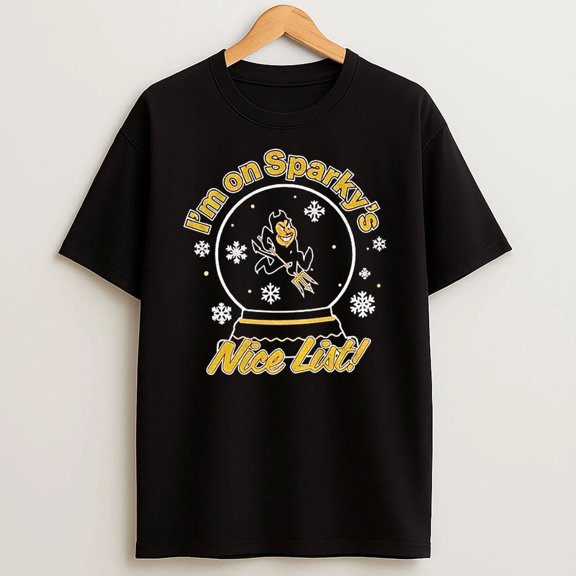 Arizona State Sun Devils Football Im On Sparkys Nice List T Shirt