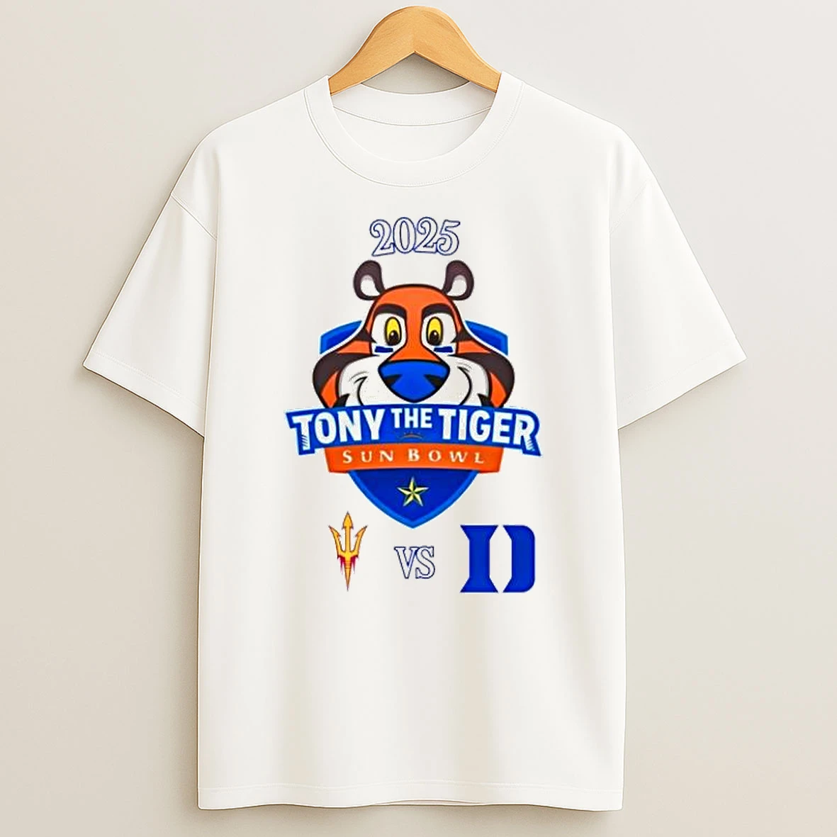 Arizona State Vs Duke Tony The Tiger Sun Bowl Sun Bowl Stadium Dec 31st 2025 T Shirt