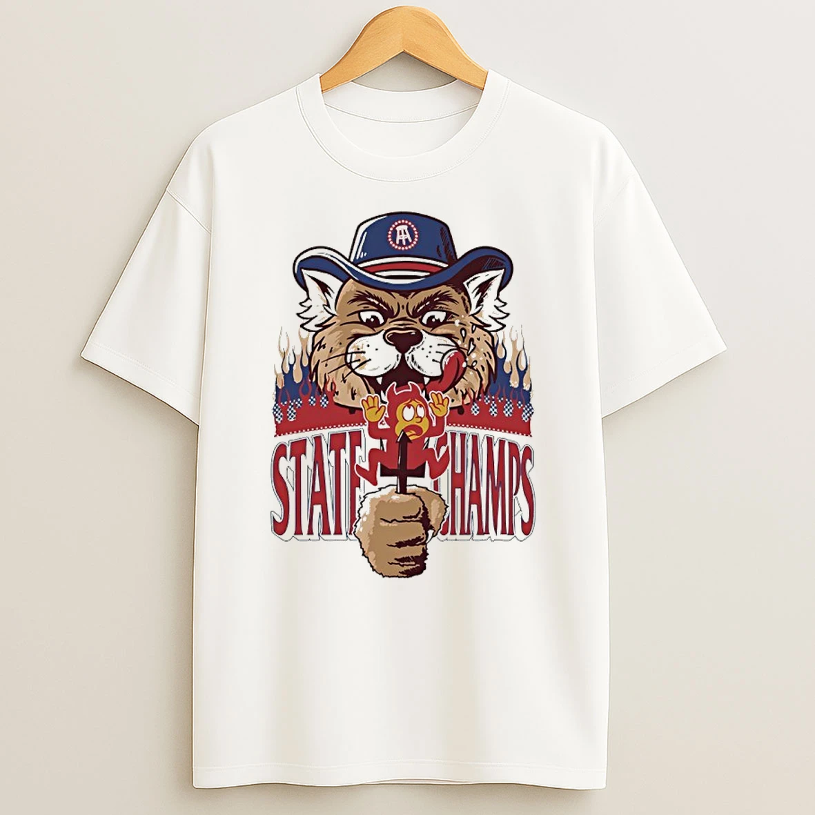 Arizona Wildcats Beat Arizona State Sun State Champs Mascot T Shirt
