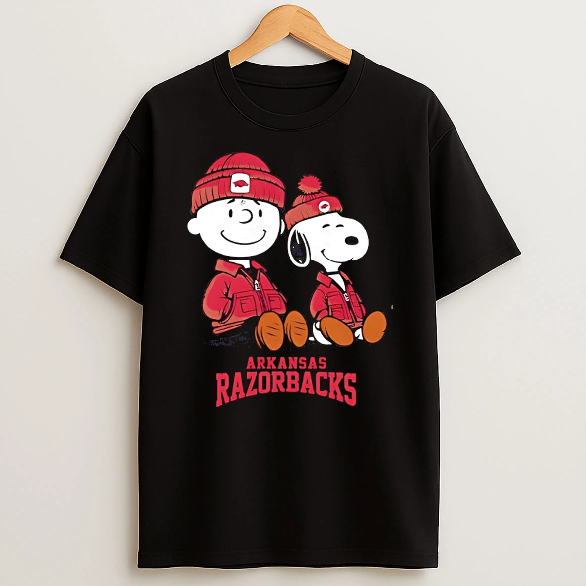 Arkansas Razorbacks X Snoopy And Charlie Brown T Shirt