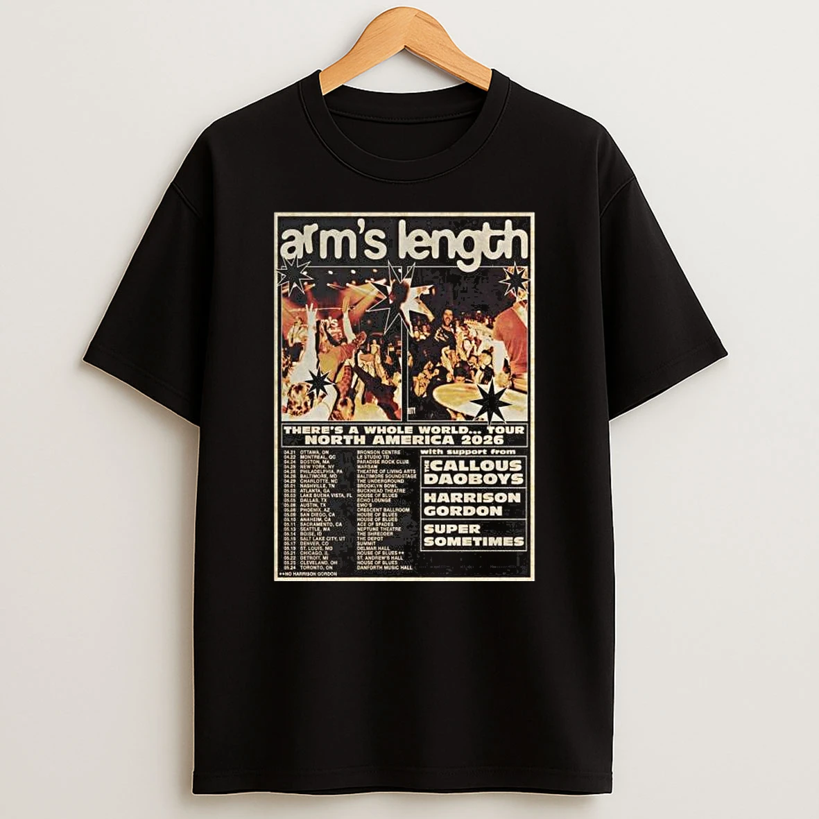 Arms Length Tour North America 2026 T Shirt
