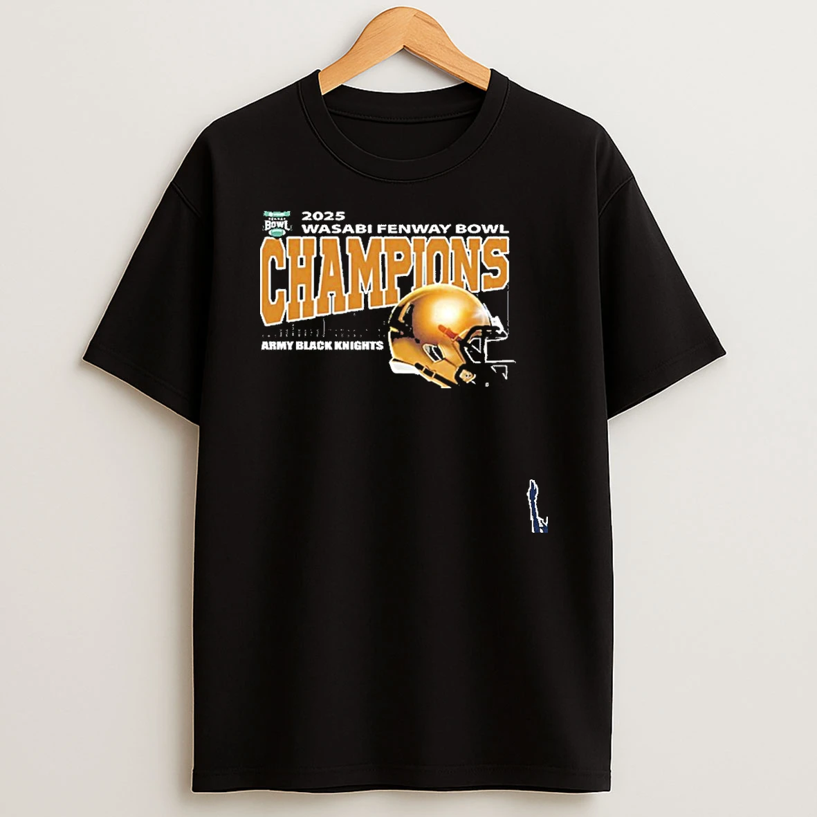 Army Black Knights 2025 Wasabi Fenway Bowl Champions Helmet T Shirt