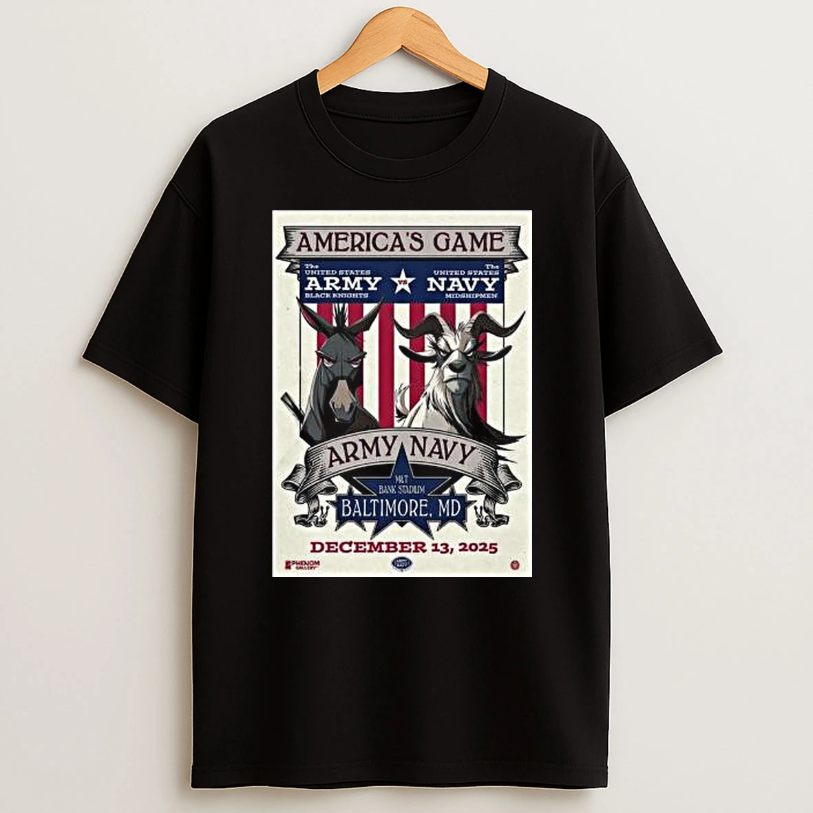Army Black Knights Vs Navy Midshipmen Baltimore December 13 2025 T Shirt