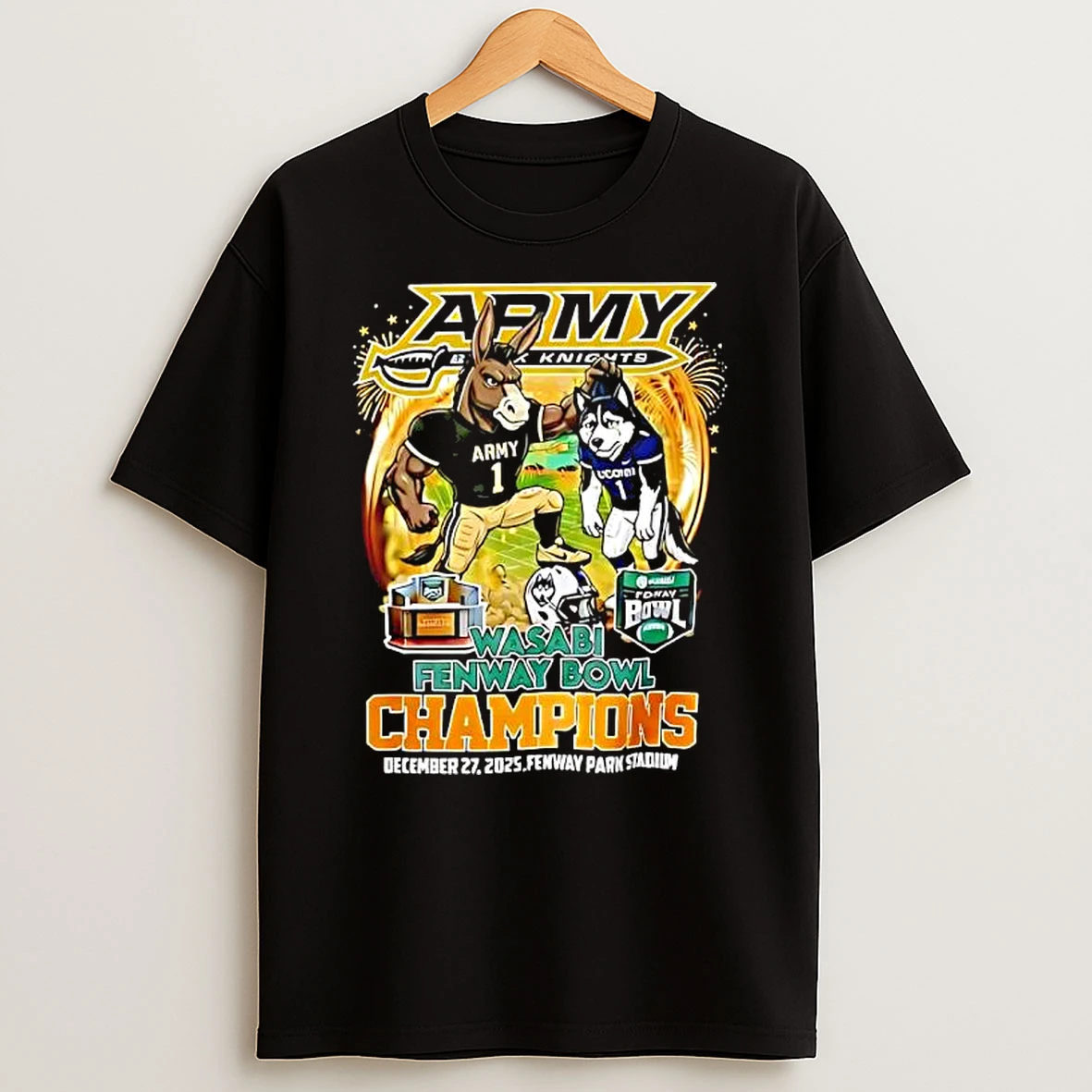 Army Vs Uconn Fenway Bowl Champions Graphic T Shirt