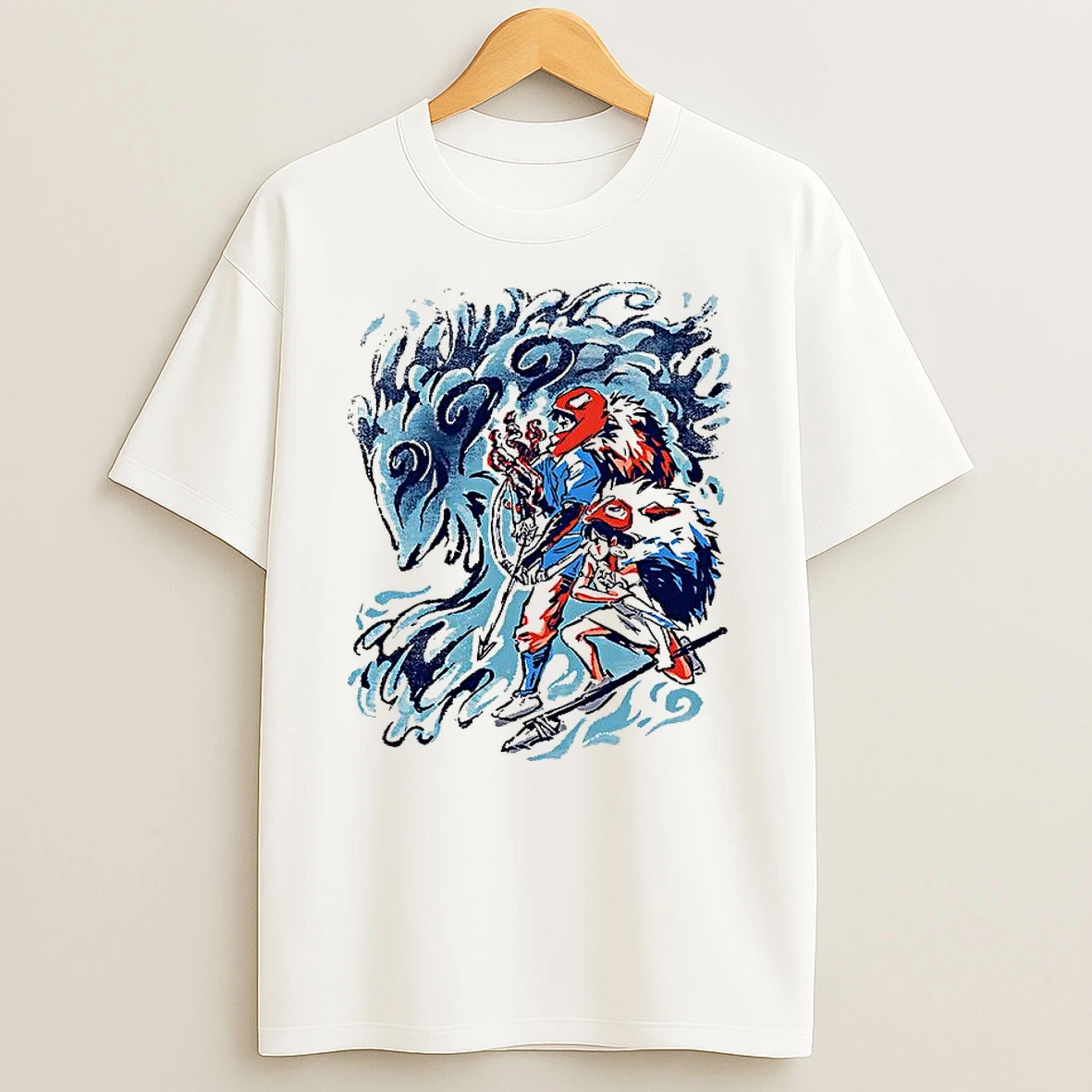 Ashitaka And San Princess Mononoke Anime The Heart Of The Forest Sketch T Shirt