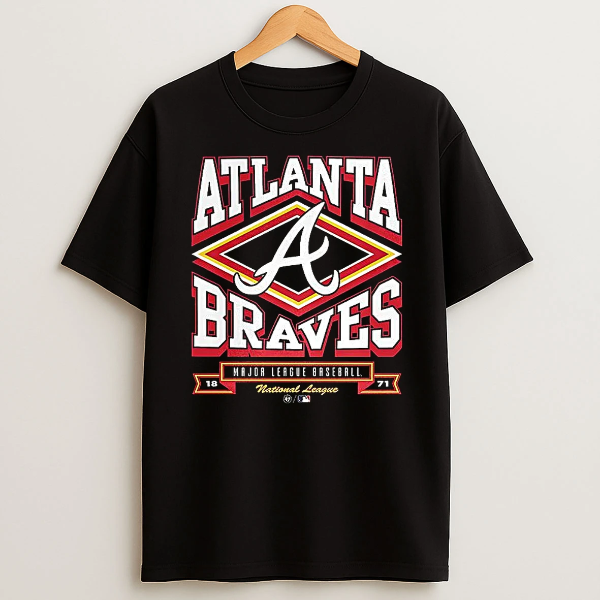 Atlanta Braves Major League Baseball National League 1871 Diamond Logo Vintage T Shirt