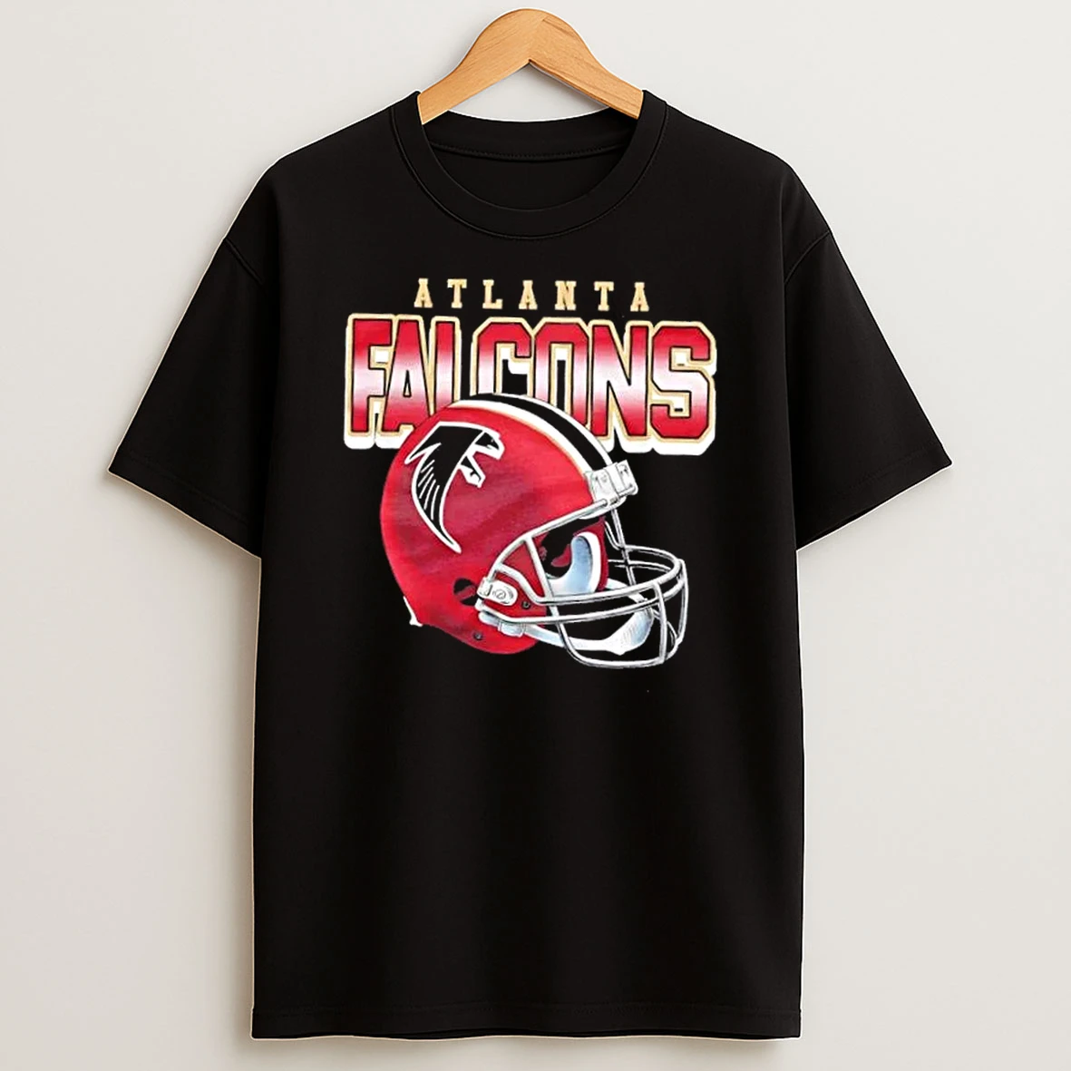 Atlanta Falcons Gradient Football Helmet T Shirt