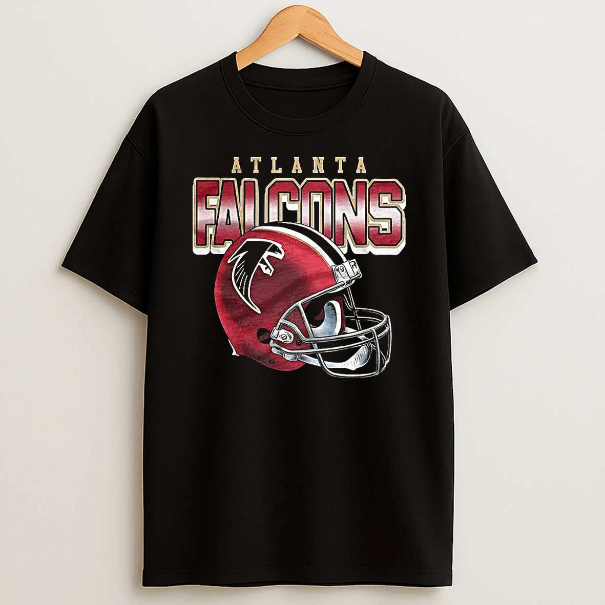 Atlanta Falcons Nfl Logo Gradient Helmet Football Lover T Shirt