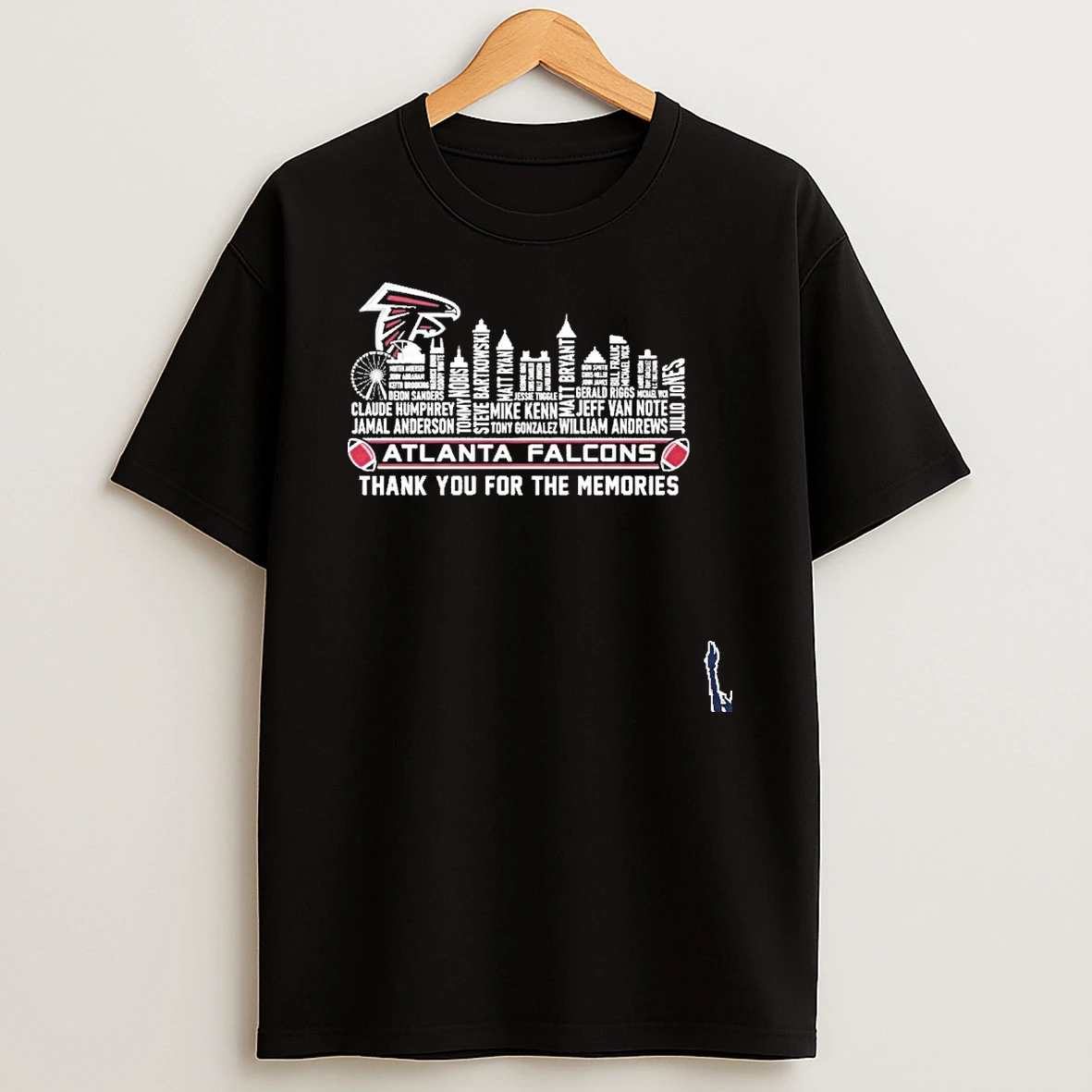 Atlanta Skyline X Atlanta Falcons Typo Team Name T Shirt